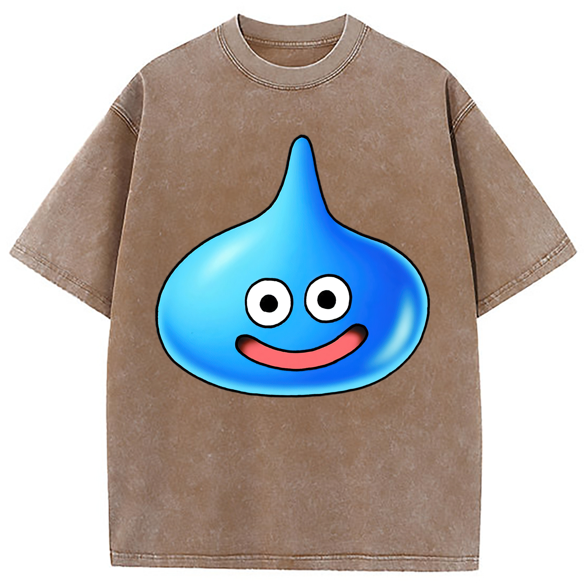 （画像用） ドラゴンクエスト Doragon Kuesuto Dragon Quest 綿100% ヴィンテージ風 半袖Tシャツ（フロントプリント）