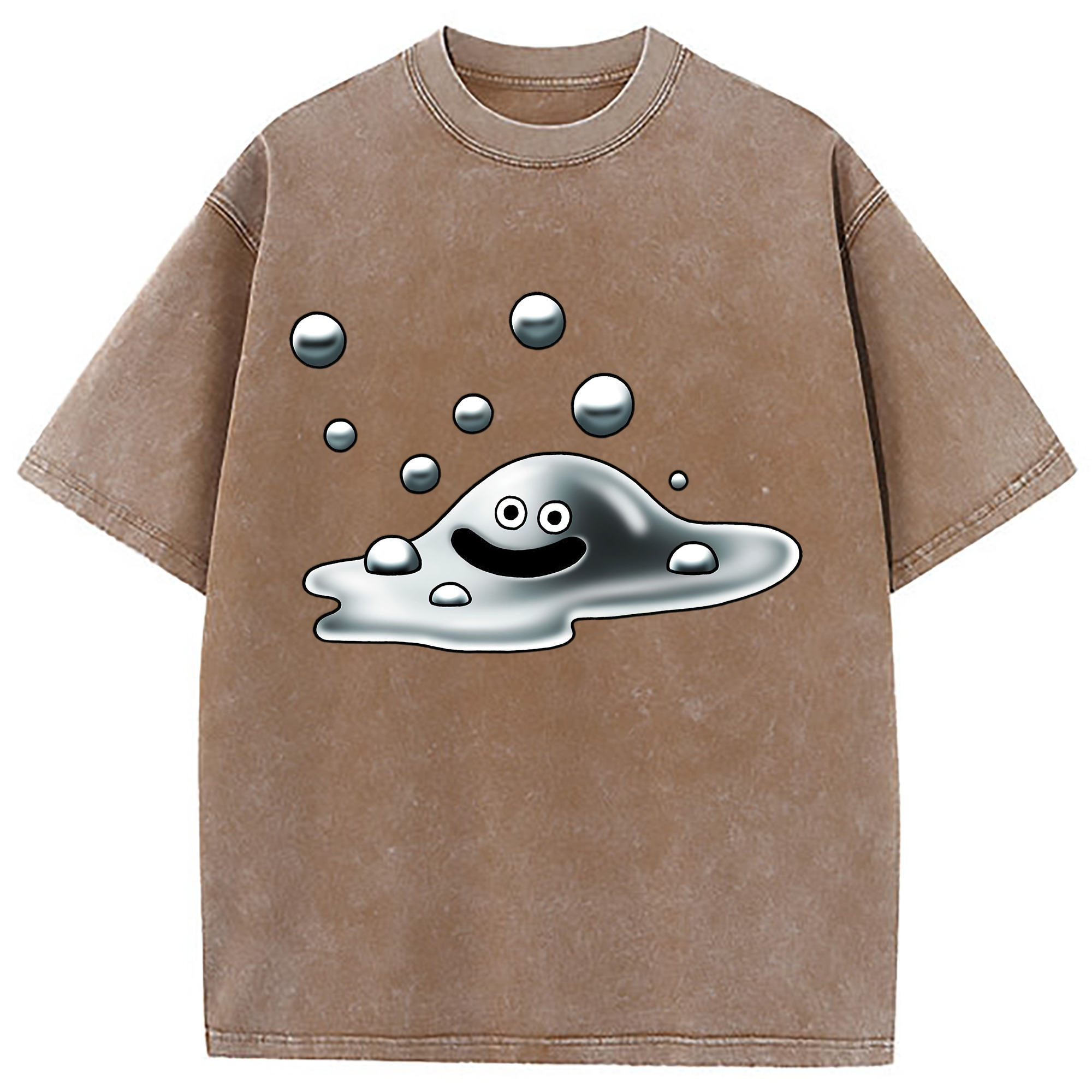 （画像用） ドラゴンクエスト Doragon Kuesuto Dragon Quest 綿100% ヴィンテージ風 半袖Tシャツ（フロントプリント）