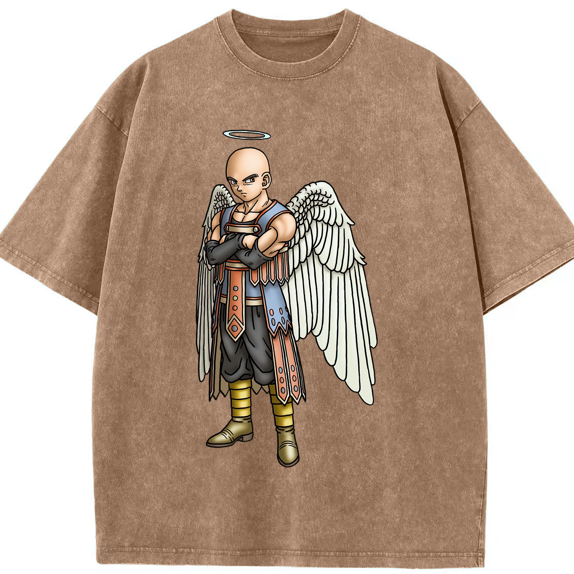 （画像用） ドラゴンクエスト Doragon Kuesuto Dragon Quest 綿100% ヴィンテージ風 半袖Tシャツ（フロントプリント）