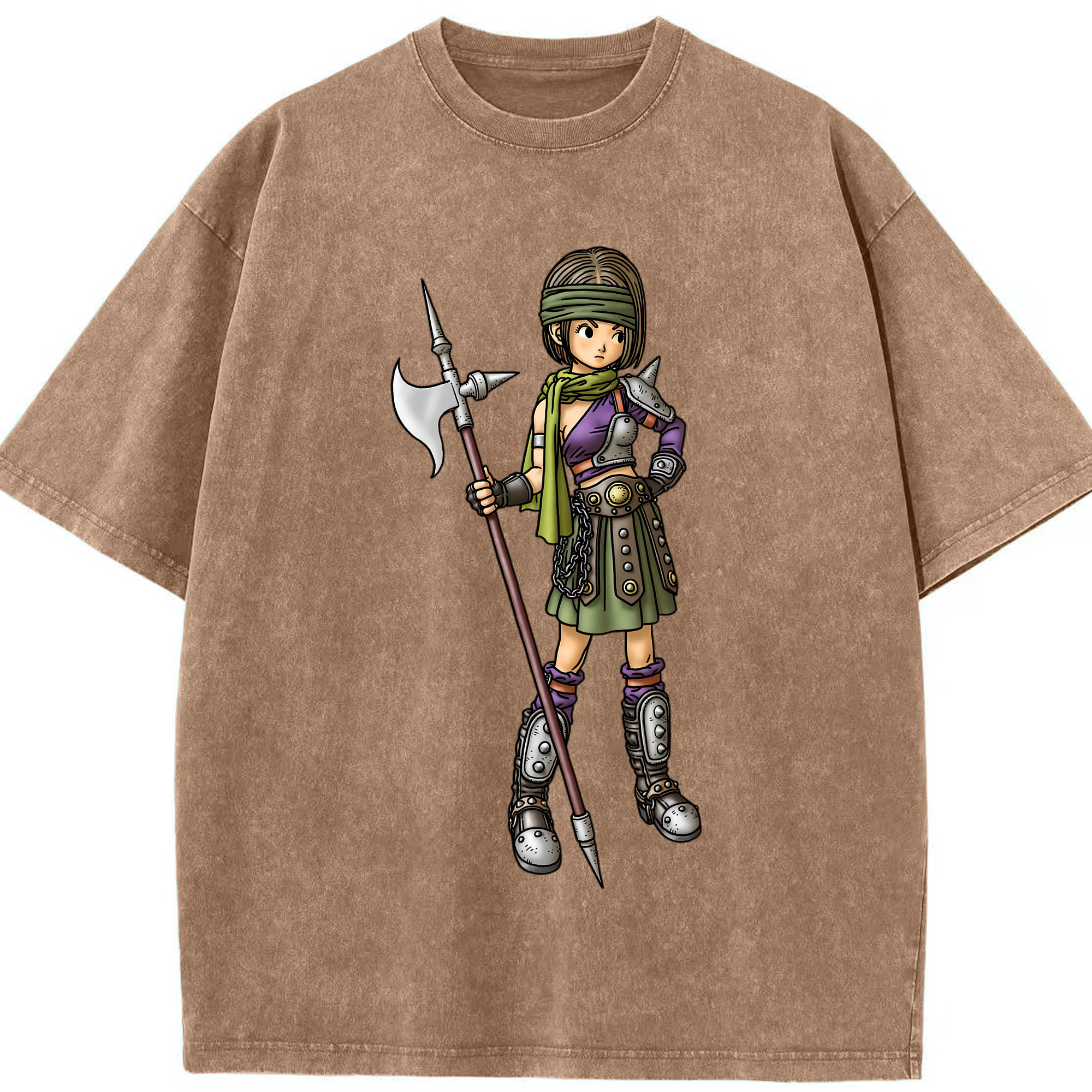 （画像用） ドラゴンクエスト Doragon Kuesuto Dragon Quest 綿100% ヴィンテージ風 半袖Tシャツ（フロントプリント）