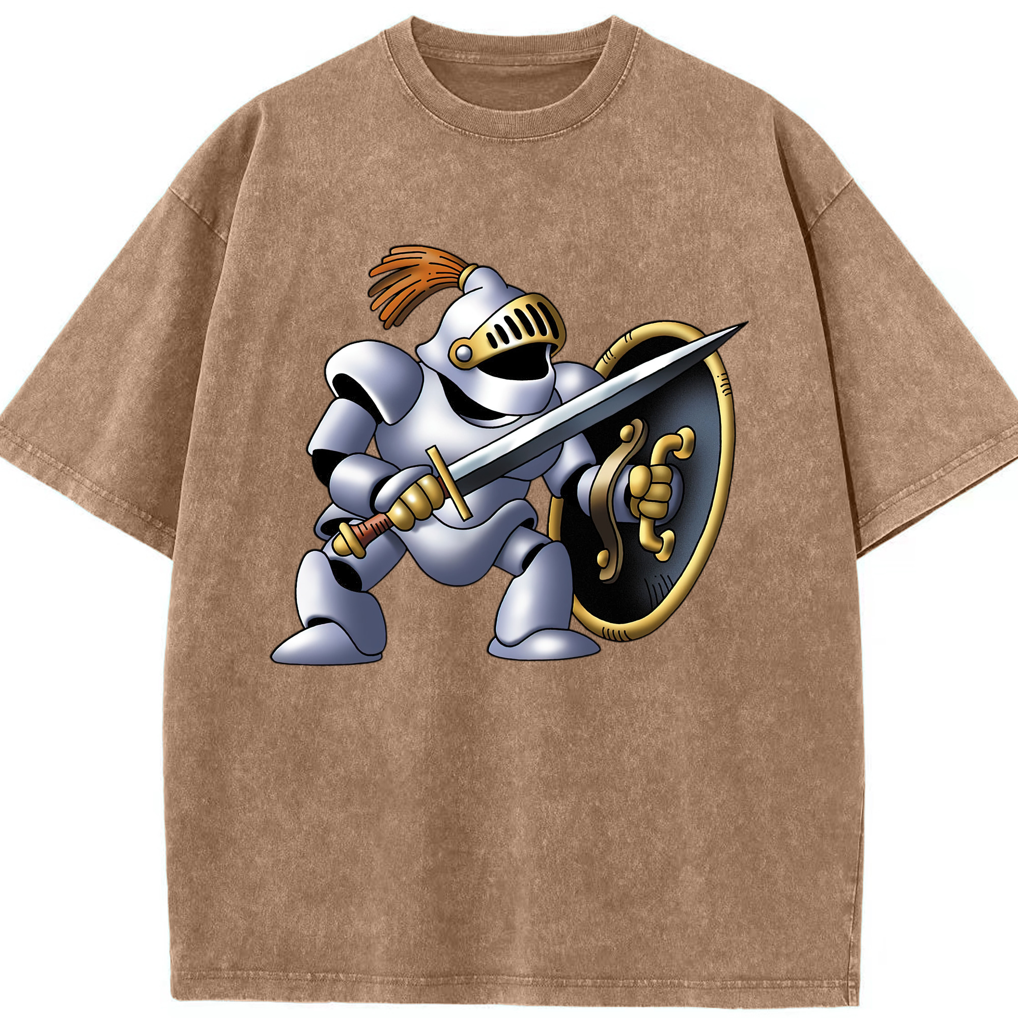 （画像用） ドラゴンクエスト Doragon Kuesuto Dragon Quest 綿100% ヴィンテージ風 半袖Tシャツ（フロントプリント）