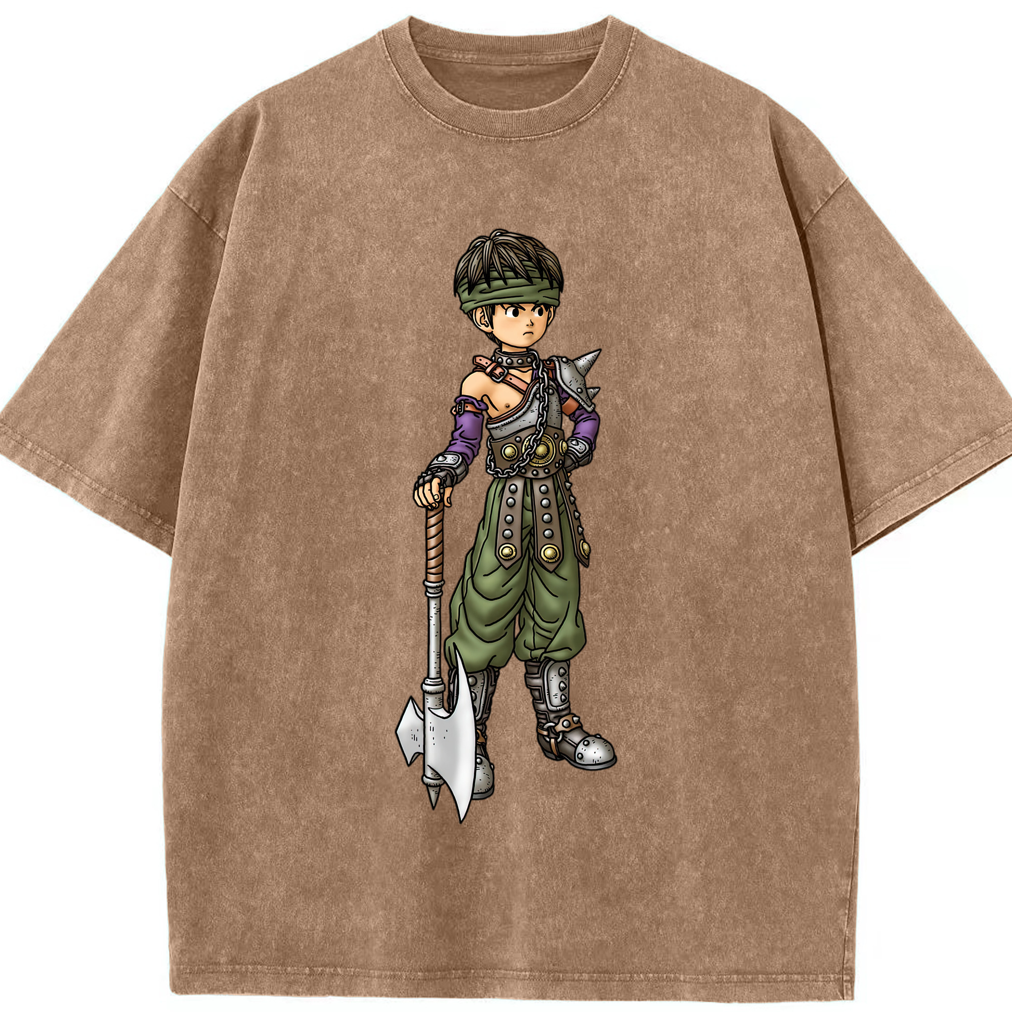 （画像用） ドラゴンクエスト Doragon Kuesuto Dragon Quest 綿100% ヴィンテージ風 半袖Tシャツ（フロントプリント）
