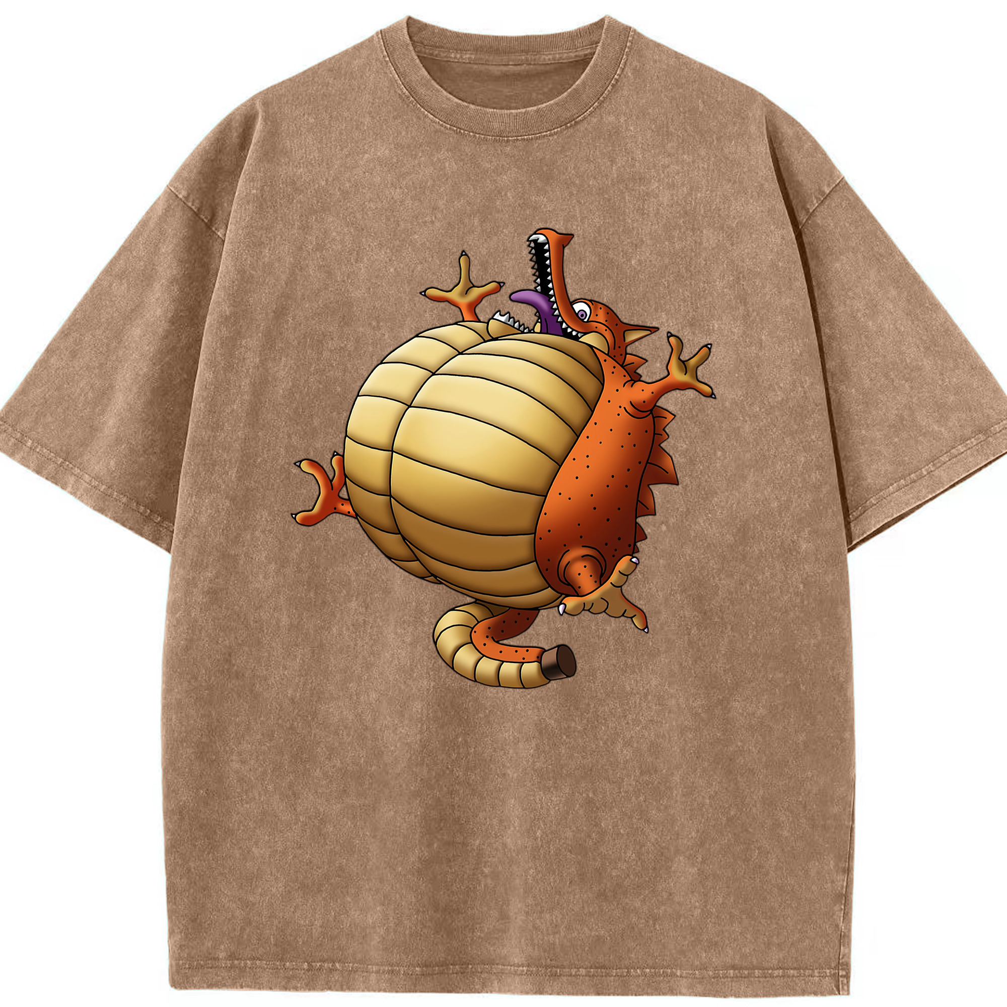 （画像用） ドラゴンクエスト Doragon Kuesuto Dragon Quest 綿100% ヴィンテージ風 半袖Tシャツ（フロントプリント）