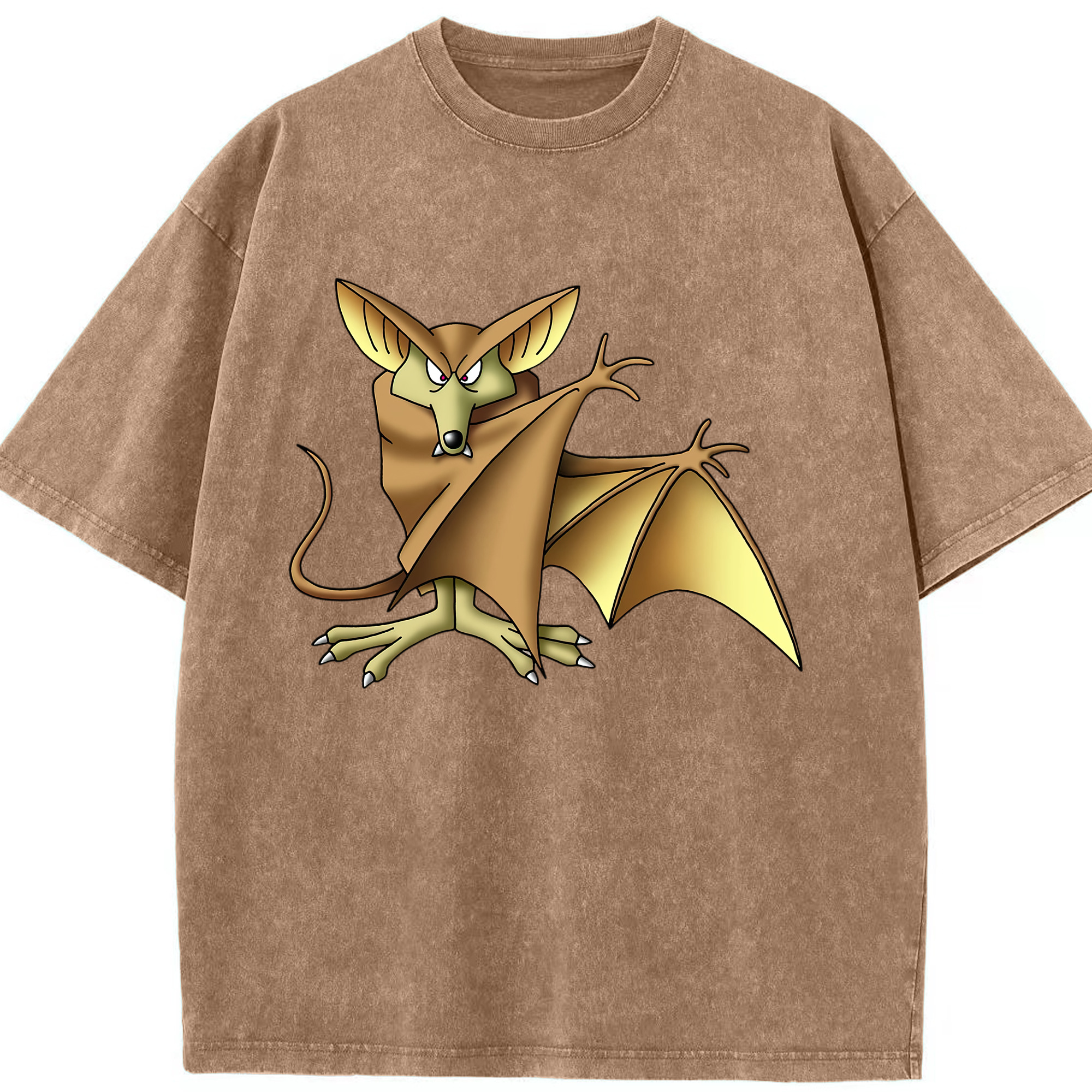 （画像用） ドラゴンクエスト Doragon Kuesuto Dragon Quest 綿100% ヴィンテージ風 半袖Tシャツ（フロントプリント）