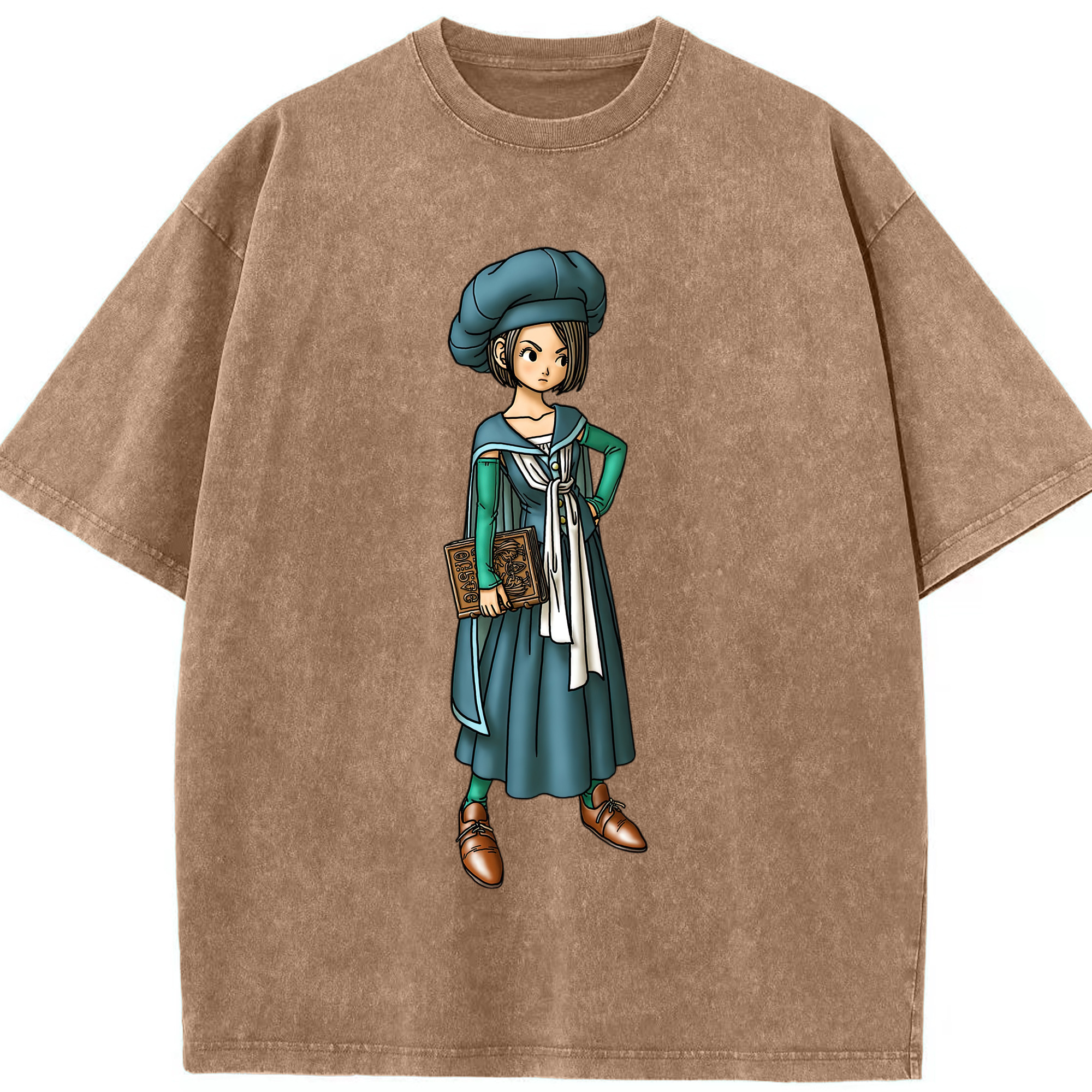 （画像用） ドラゴンクエスト Doragon Kuesuto Dragon Quest 綿100% ヴィンテージ風 半袖Tシャツ（フロントプリント）