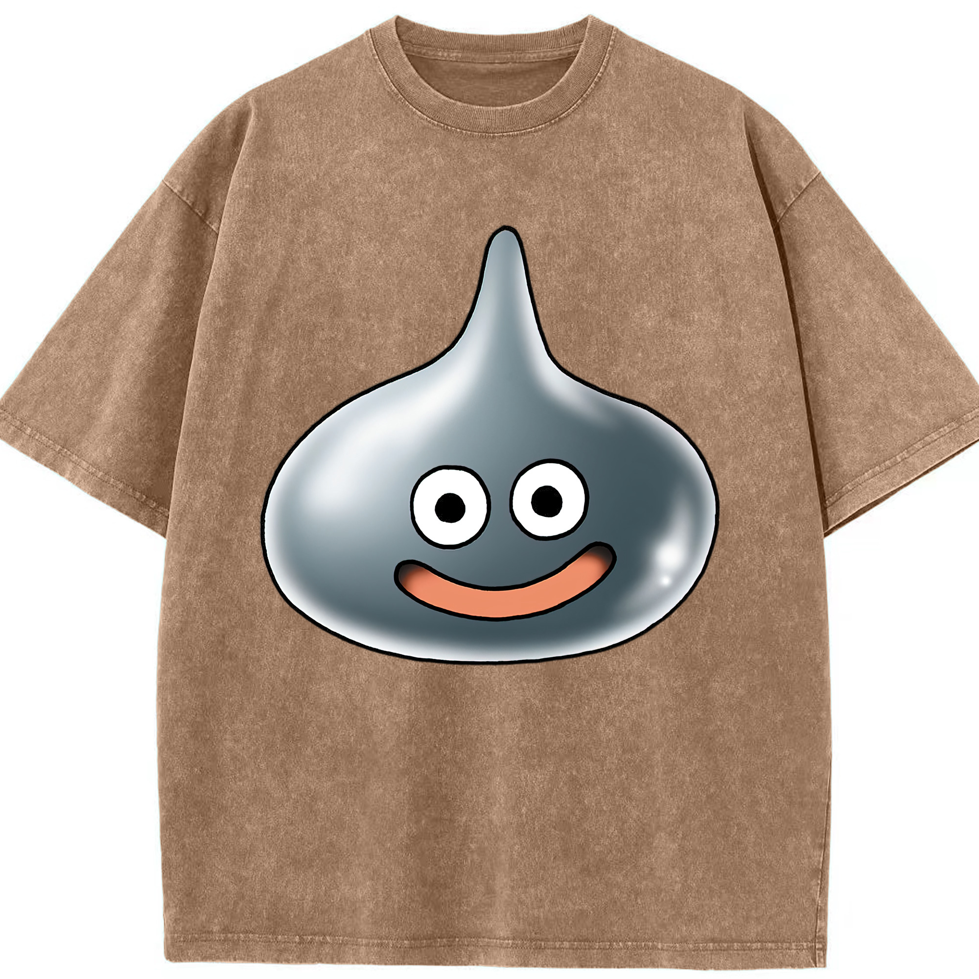 （画像用） ドラゴンクエスト Doragon Kuesuto Dragon Quest 綿100% ヴィンテージ風 半袖Tシャツ（フロントプリント）