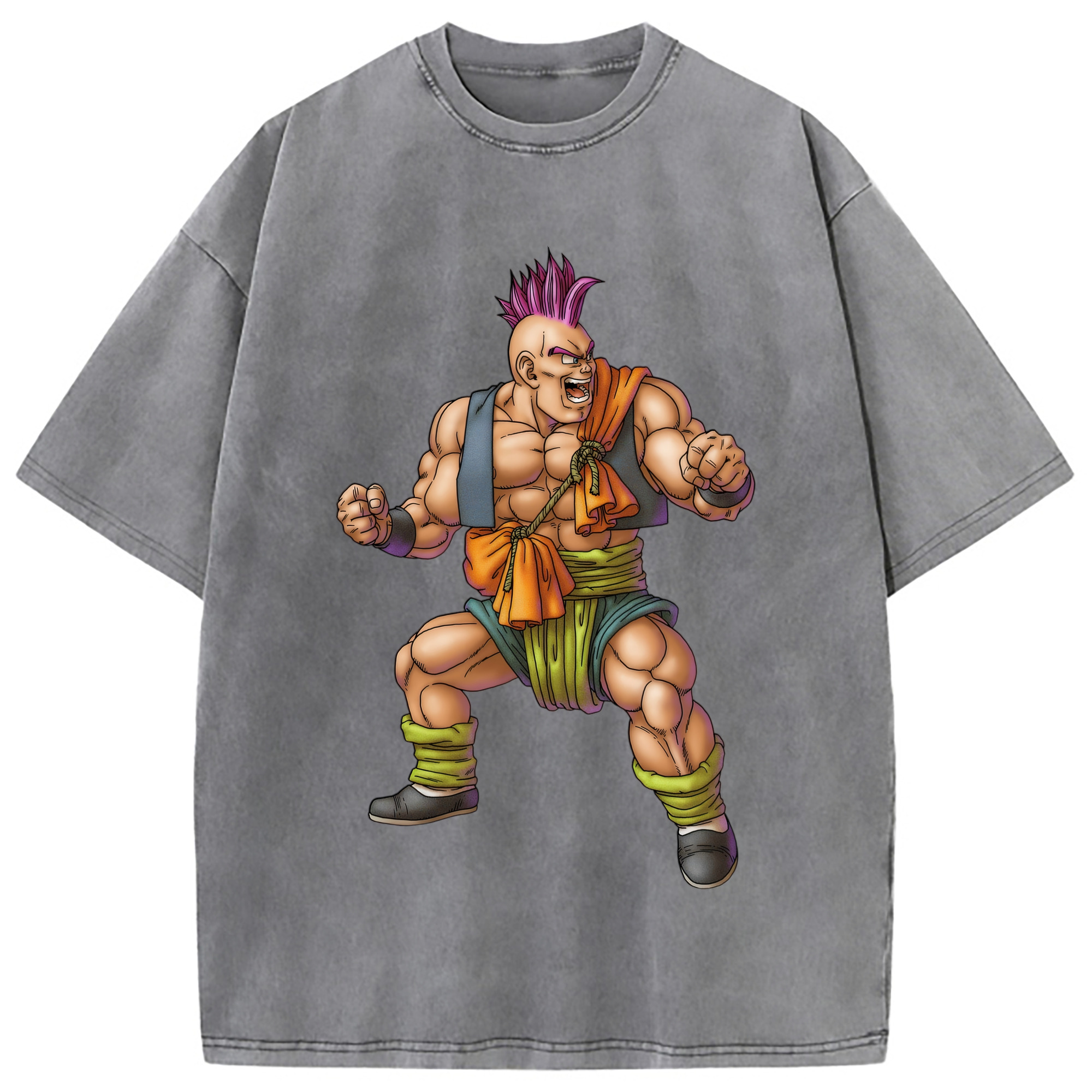 （画像用） ドラゴンクエスト Doragon Kuesuto Dragon Quest 綿100% ヴィンテージ風 半袖Tシャツ（フロントプリント）