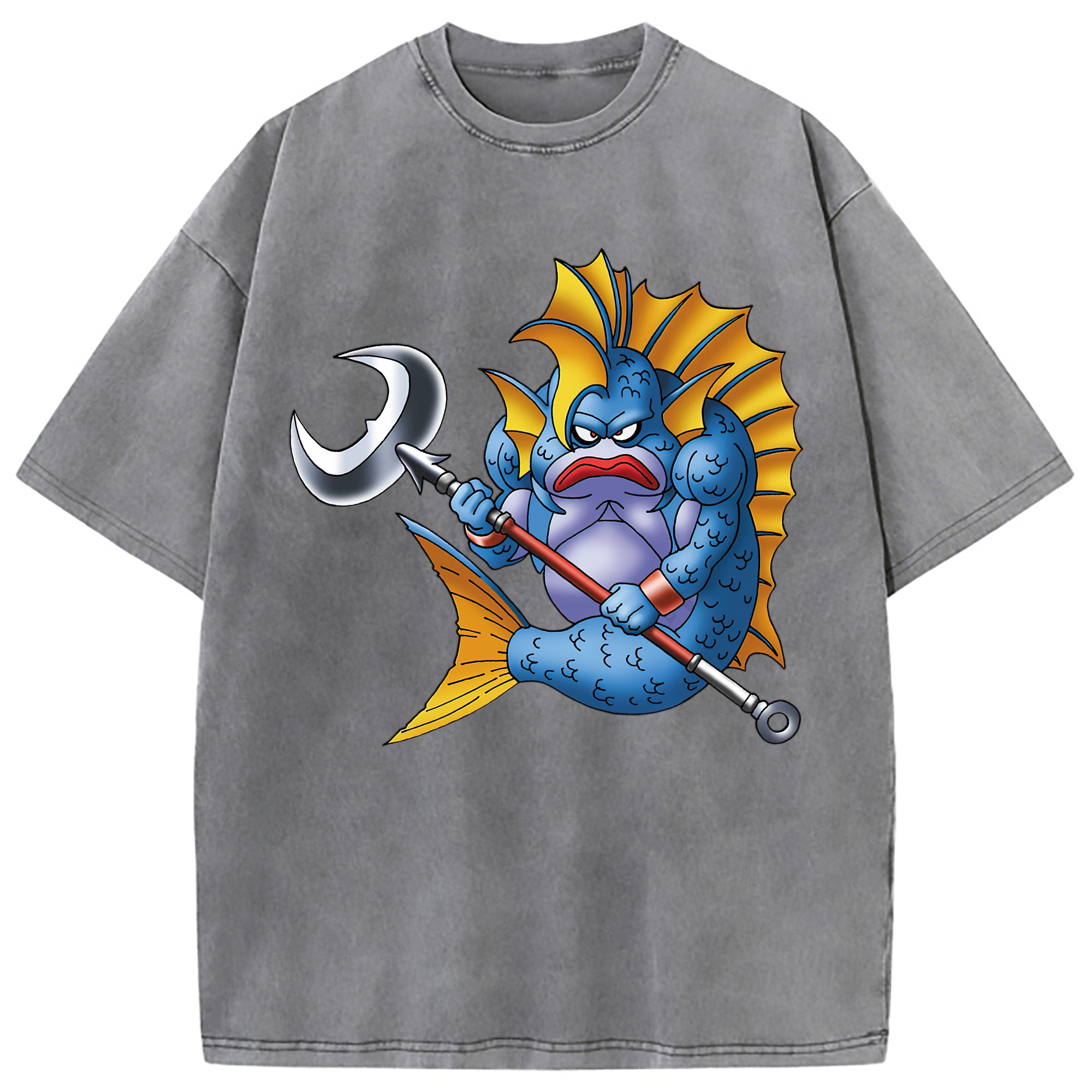 （画像用） ドラゴンクエスト Doragon Kuesuto Dragon Quest 綿100% ヴィンテージ風 半袖Tシャツ（フロントプリント）