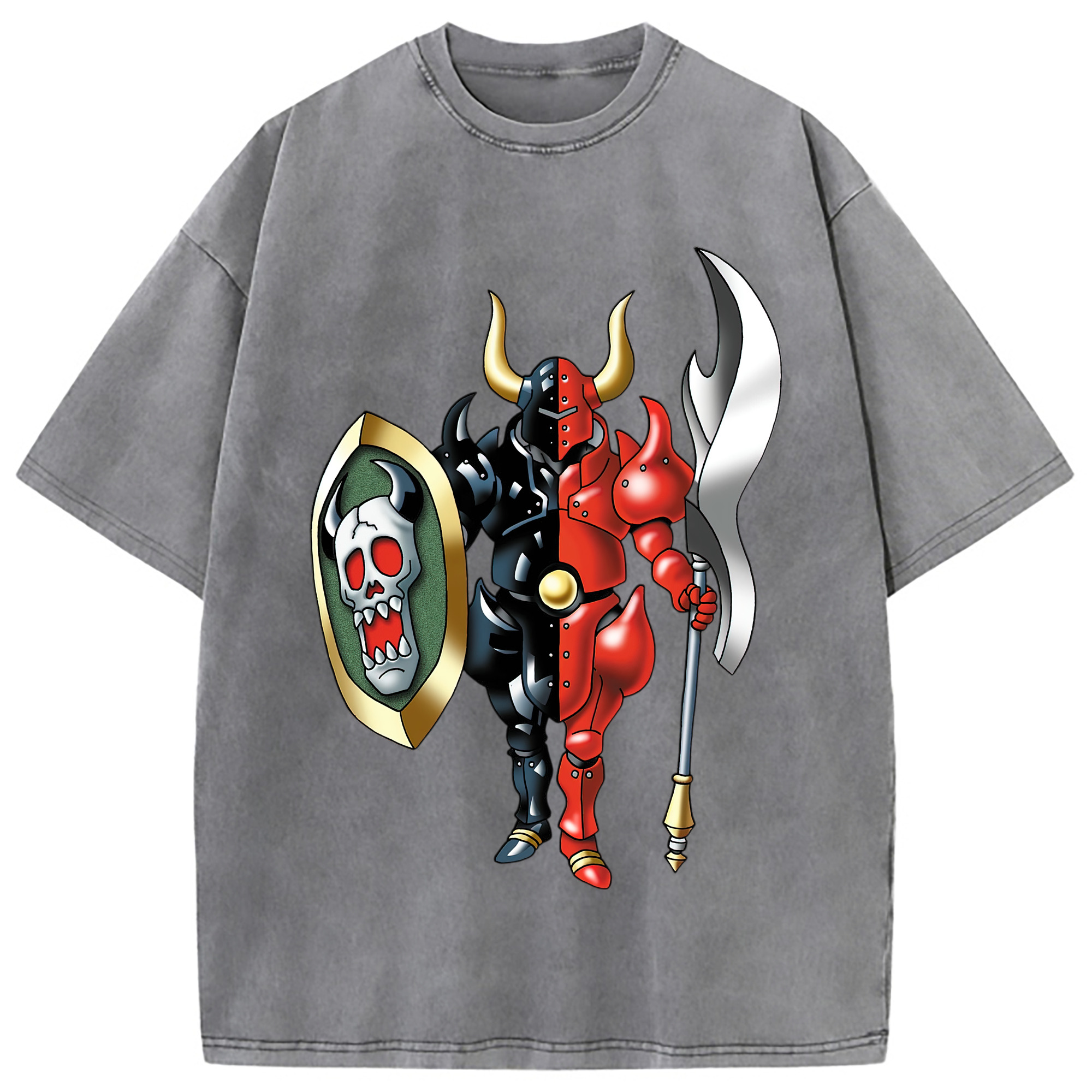 （画像用） ドラゴンクエスト Doragon Kuesuto Dragon Quest 綿100% ヴィンテージ風 半袖Tシャツ（フロントプリント）