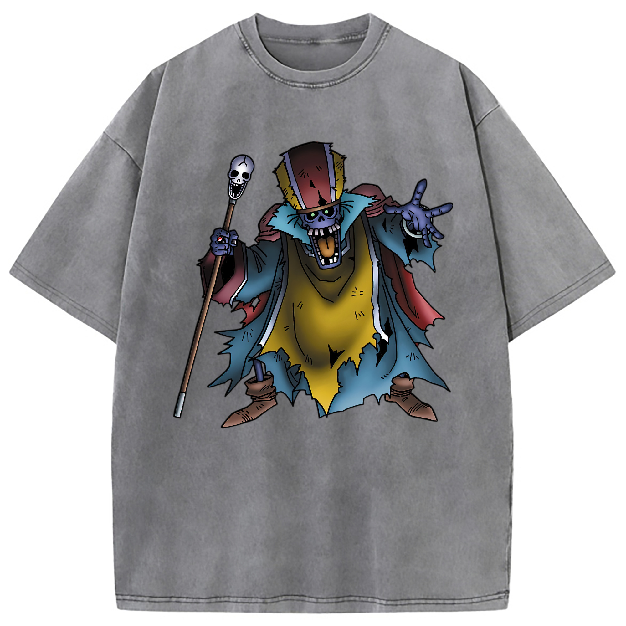（画像用） ドラゴンクエスト Doragon Kuesuto Dragon Quest 綿100% ヴィンテージ風 半袖Tシャツ（フロントプリント）