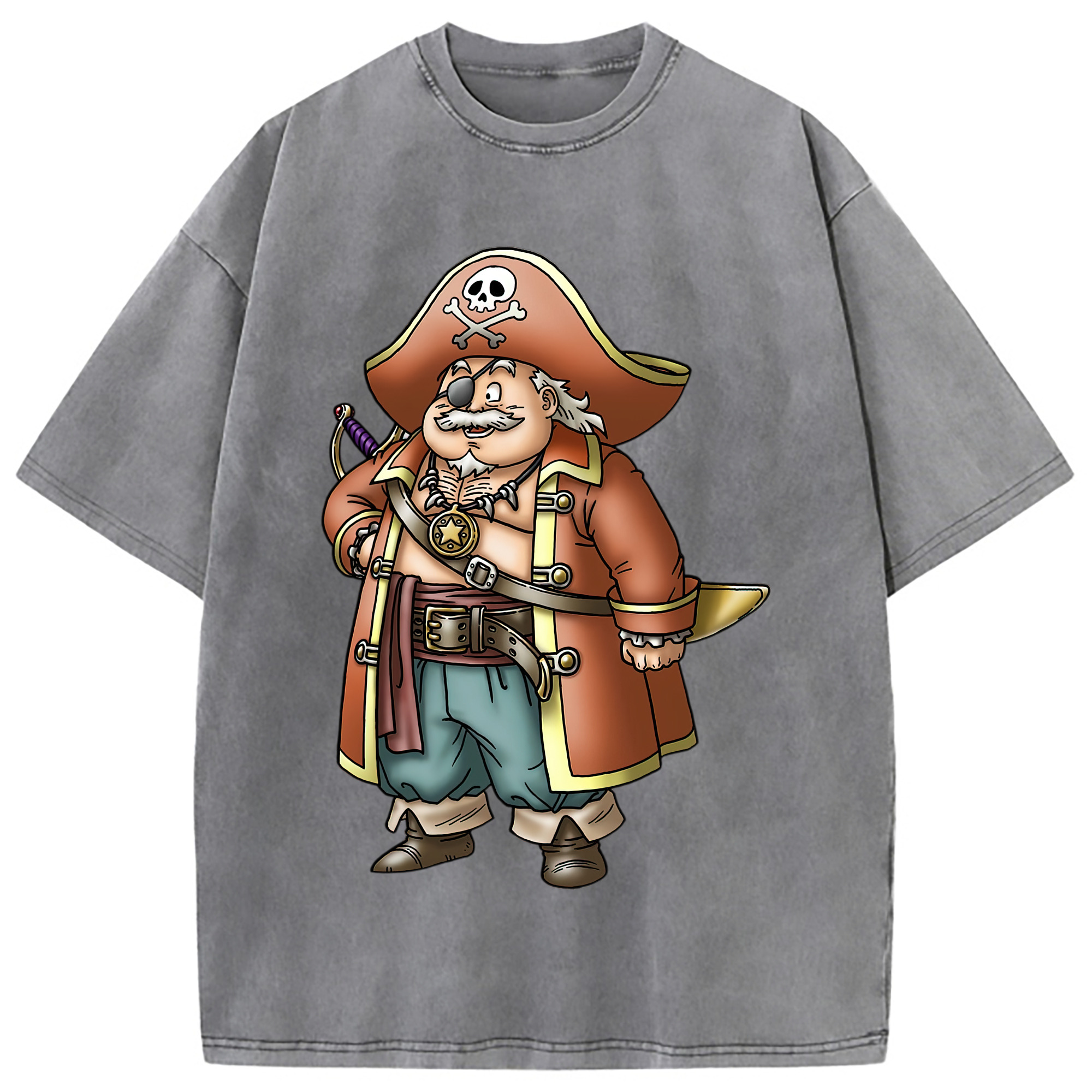 （画像用） ドラゴンクエスト Doragon Kuesuto Dragon Quest 綿100% ヴィンテージ風 半袖Tシャツ（フロントプリント）