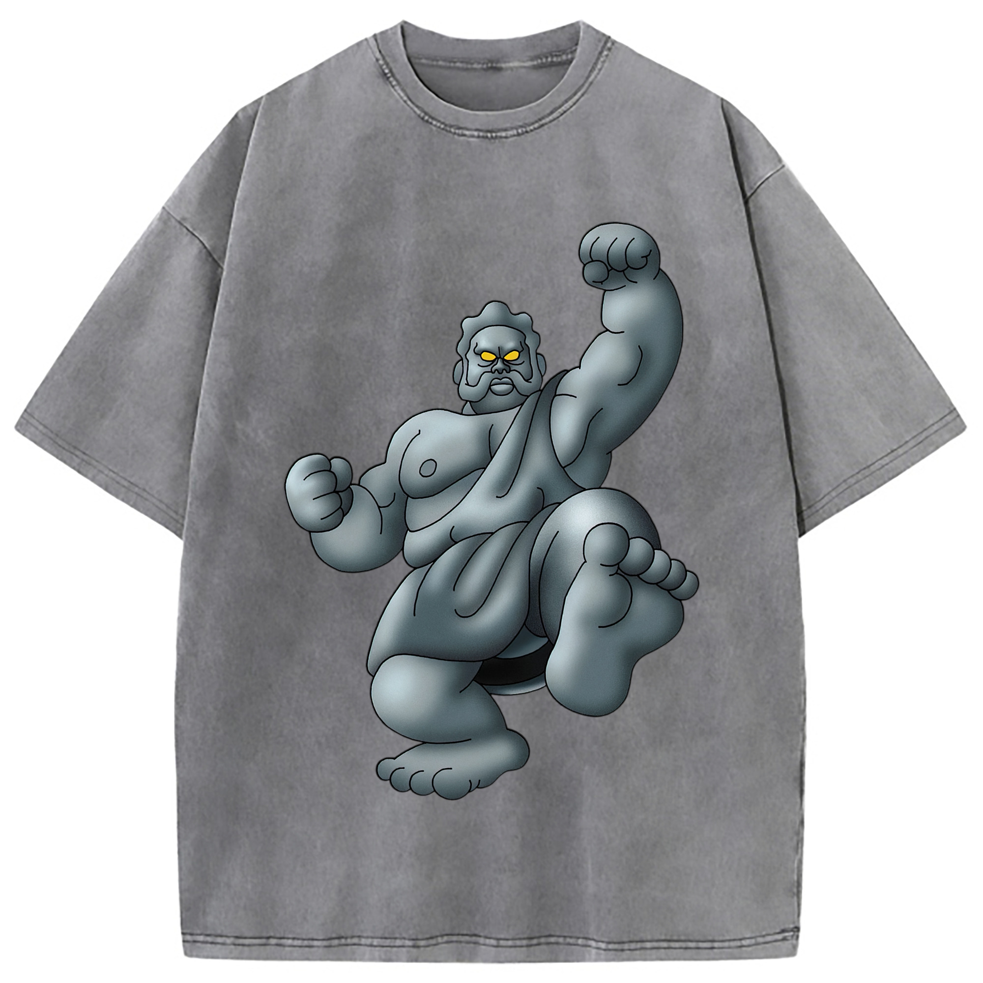（画像用） ドラゴンクエスト Doragon Kuesuto Dragon Quest 綿100% ヴィンテージ風 半袖Tシャツ（フロントプリント）