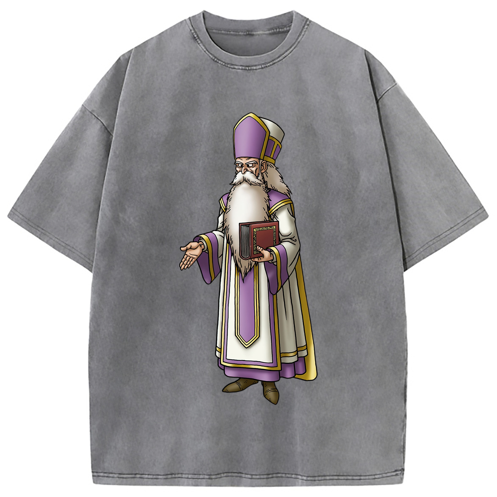 （画像用） ドラゴンクエスト Doragon Kuesuto Dragon Quest 綿100% ヴィンテージ風 半袖Tシャツ（フロントプリント）