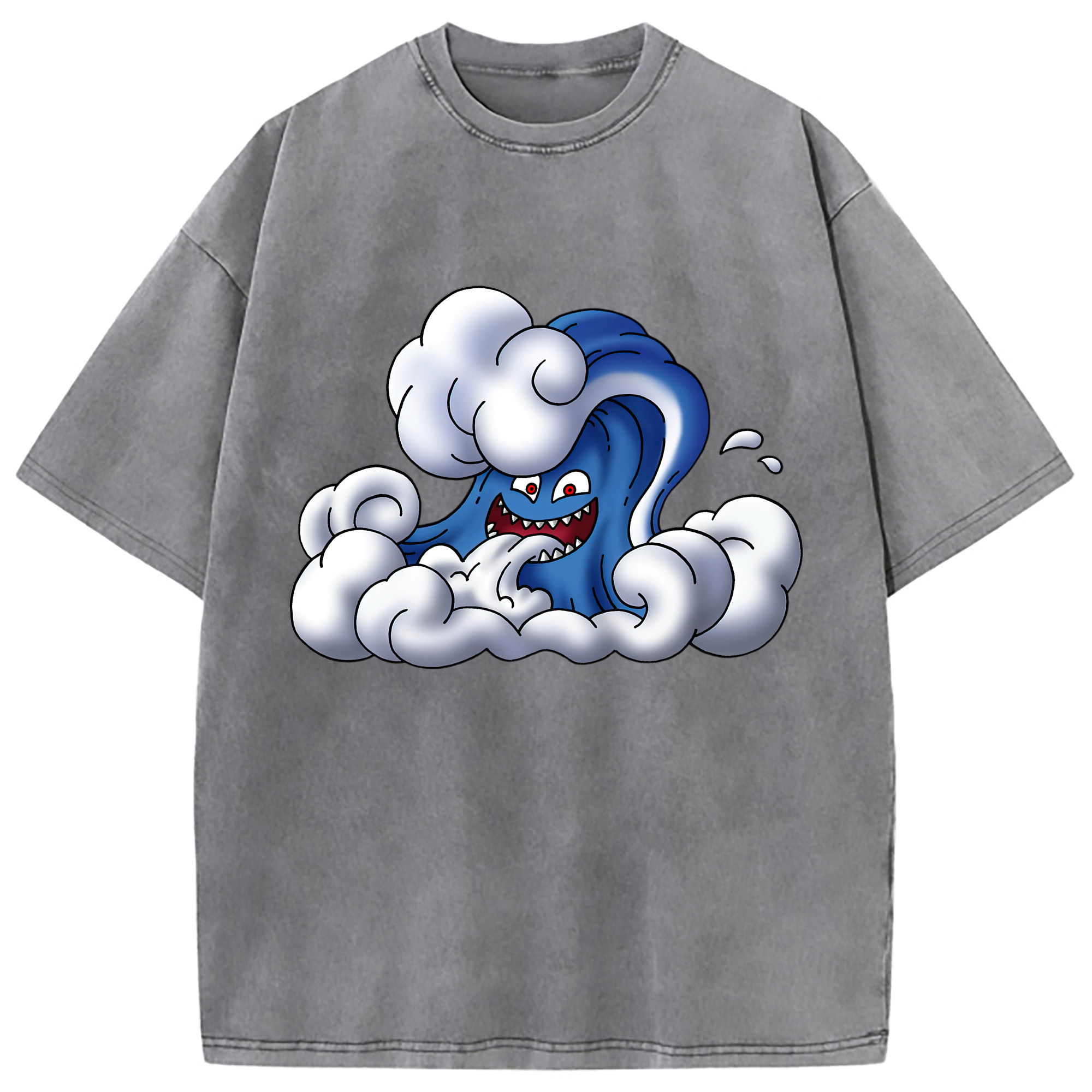 （画像用） ドラゴンクエスト Doragon Kuesuto Dragon Quest 綿100% ヴィンテージ風 半袖Tシャツ（フロントプリント）