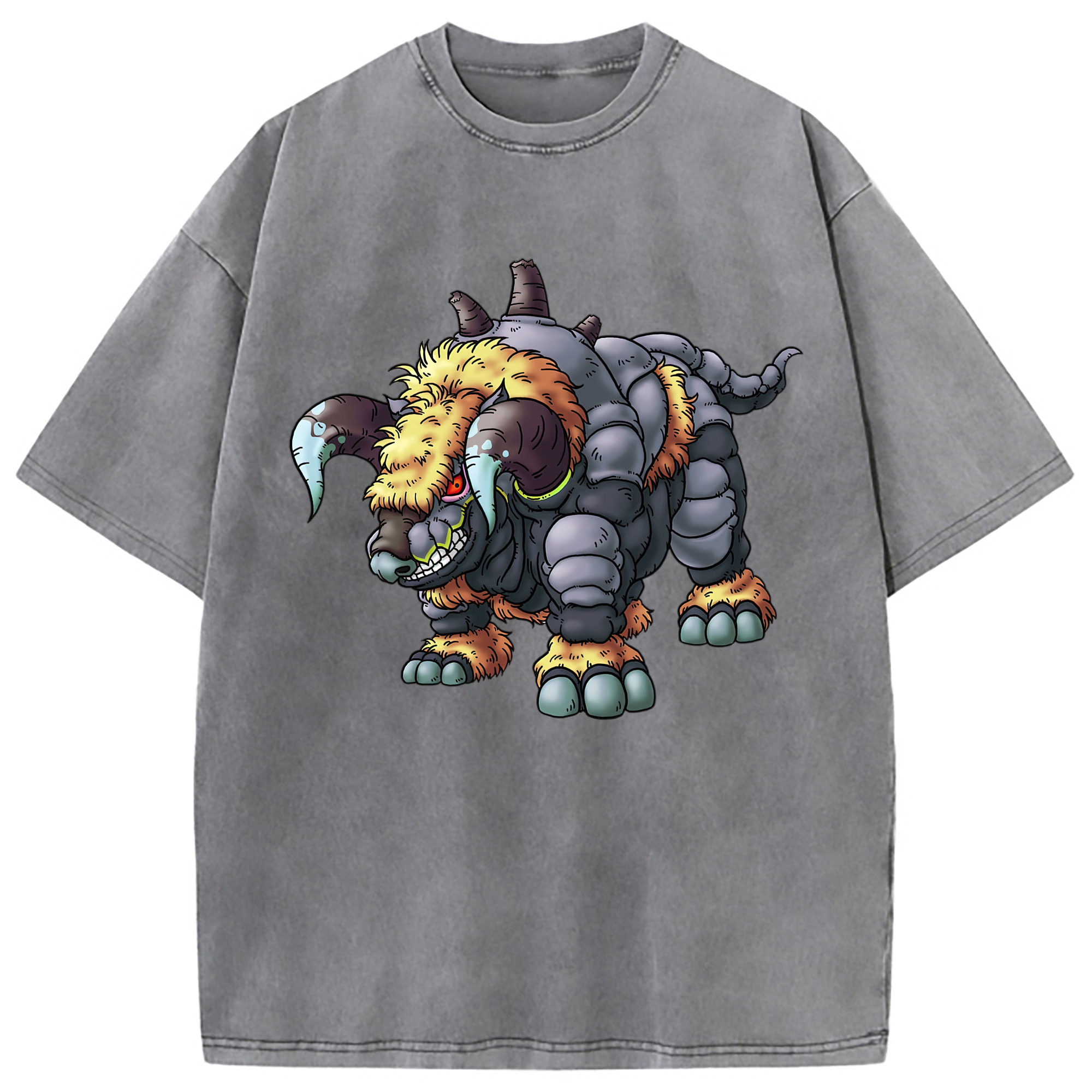 （画像用） ドラゴンクエスト Doragon Kuesuto Dragon Quest 綿100% ヴィンテージ風 半袖Tシャツ（フロントプリント）