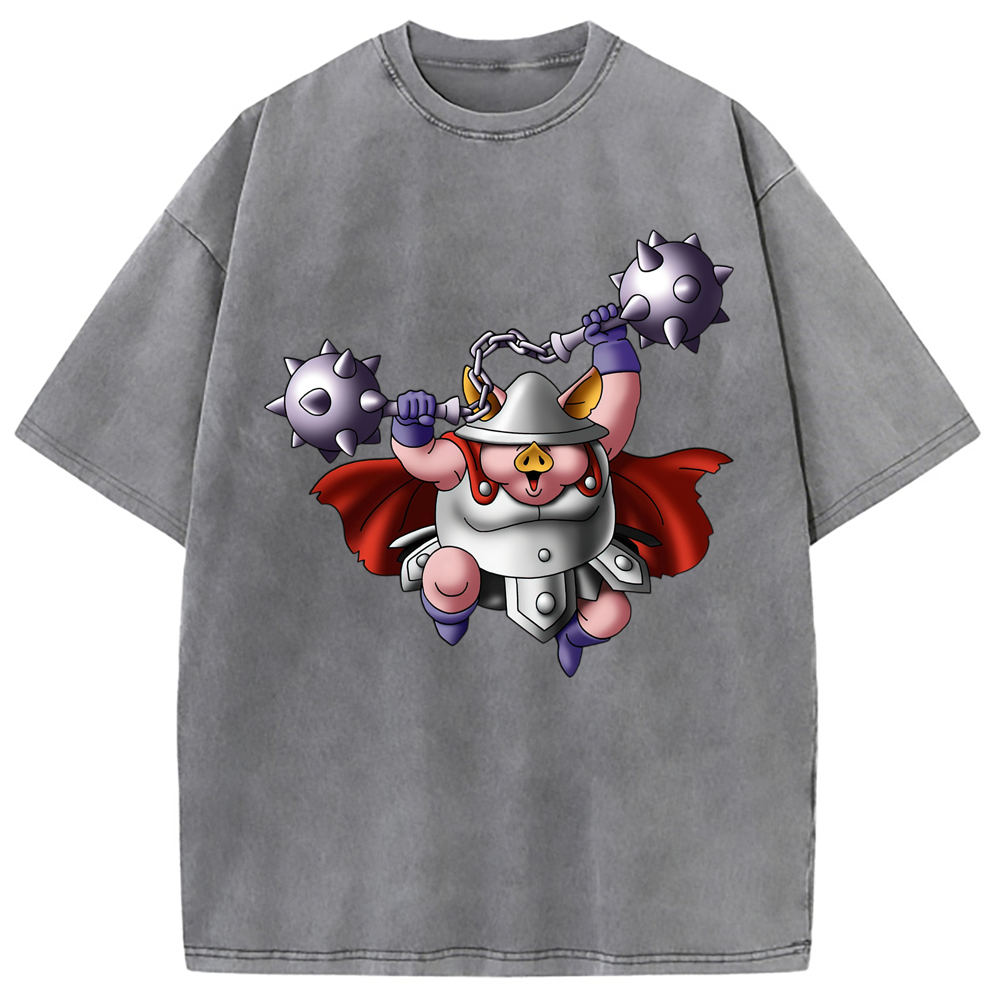 （画像用） ドラゴンクエスト Doragon Kuesuto Dragon Quest 綿100% ヴィンテージ風 半袖Tシャツ（フロントプリント）