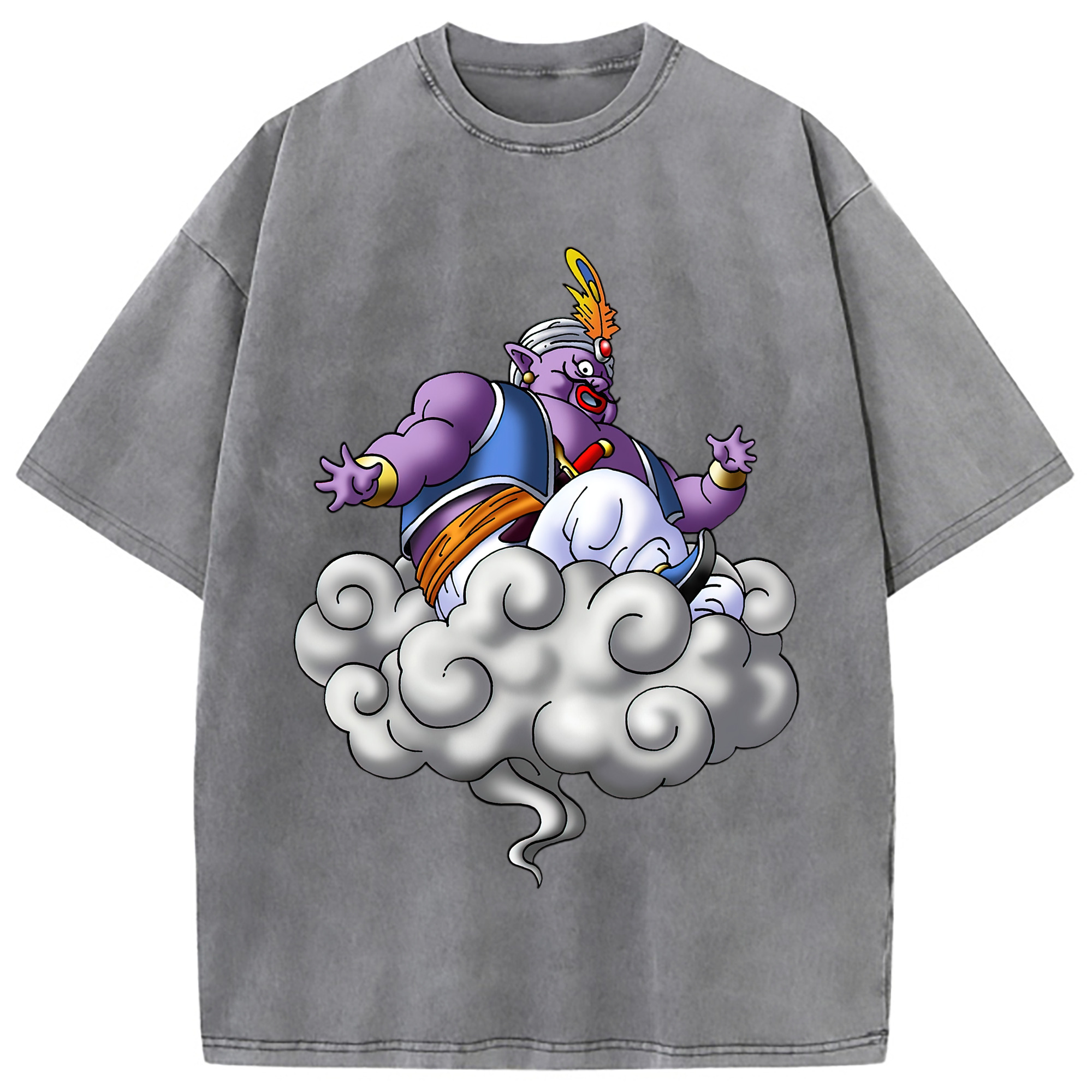 （画像用） ドラゴンクエスト Doragon Kuesuto Dragon Quest 綿100% ヴィンテージ風 半袖Tシャツ（フロントプリント）
