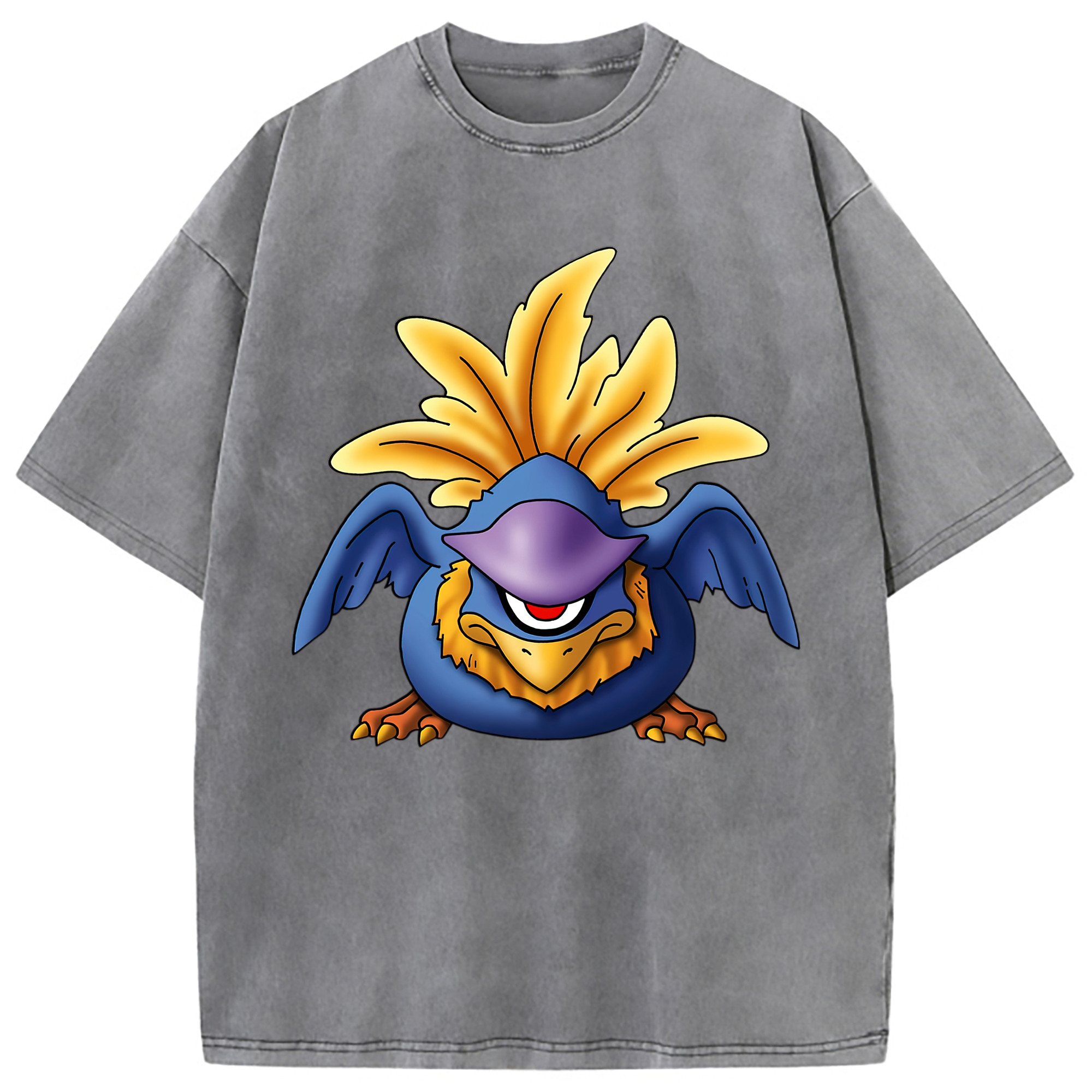 （画像用） ドラゴンクエスト Doragon Kuesuto Dragon Quest 綿100% ヴィンテージ風 半袖Tシャツ（フロントプリント）
