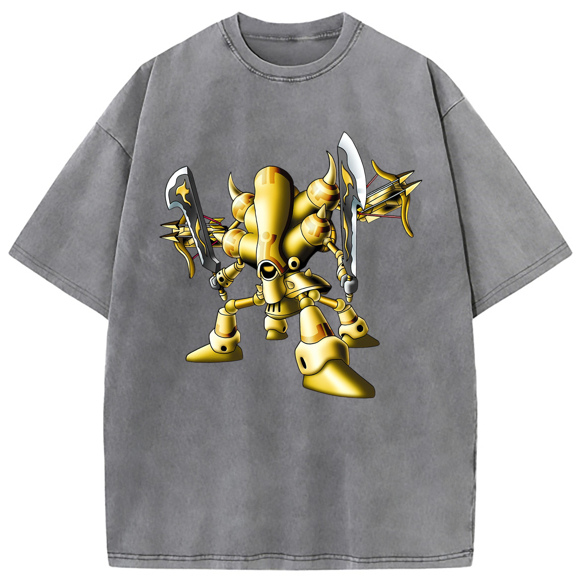 （画像用） ドラゴンクエスト Doragon Kuesuto Dragon Quest 綿100% ヴィンテージ風 半袖Tシャツ（フロントプリント）