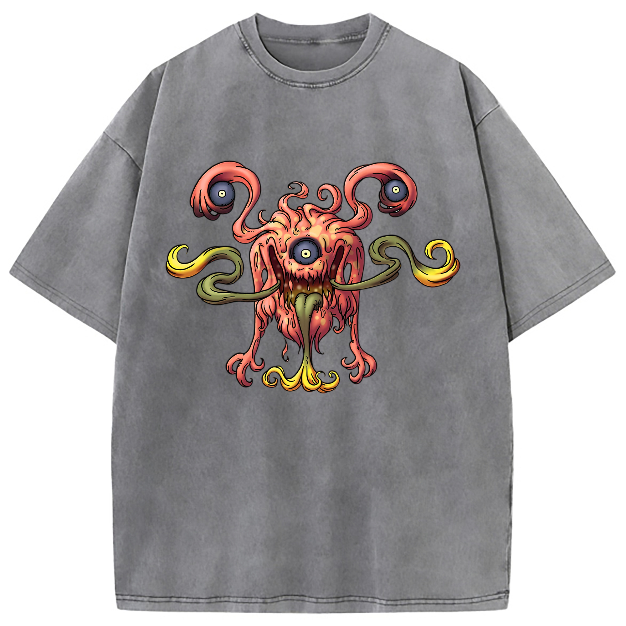 （画像用） ドラゴンクエスト Doragon Kuesuto Dragon Quest 綿100% ヴィンテージ風 半袖Tシャツ（フロントプリント）