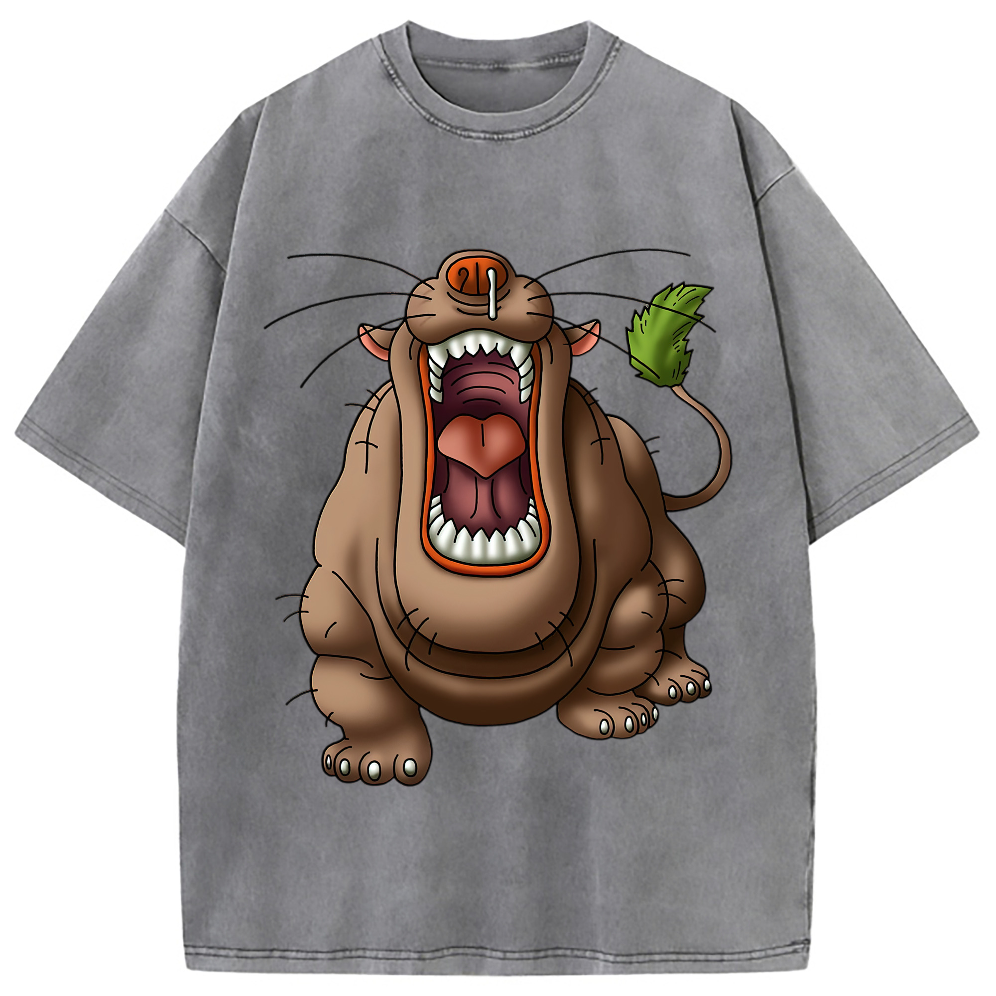 （画像用） ドラゴンクエスト Doragon Kuesuto Dragon Quest 綿100% ヴィンテージ風 半袖Tシャツ（フロントプリント）