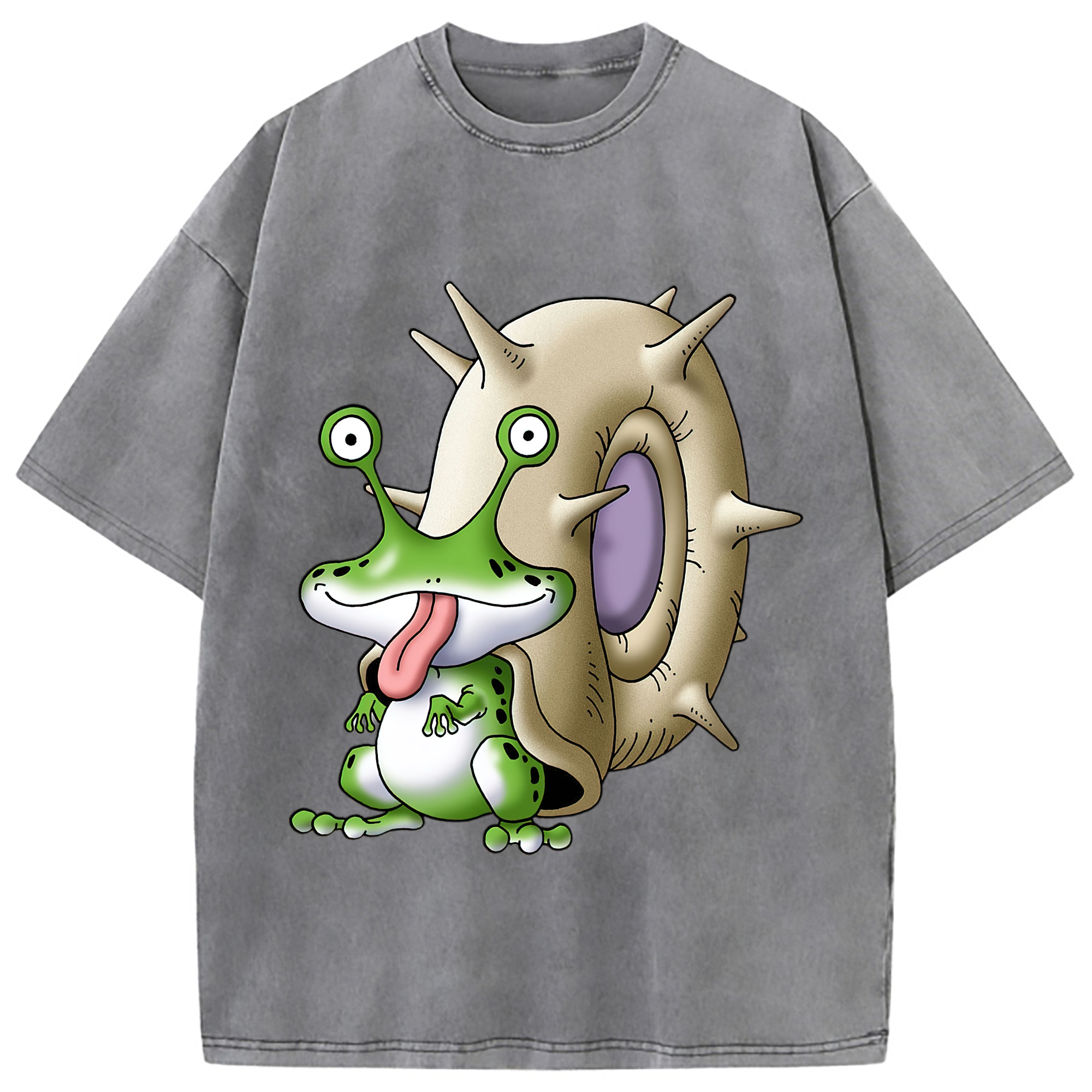 （画像用） ドラゴンクエスト Doragon Kuesuto Dragon Quest 綿100% ヴィンテージ風 半袖Tシャツ（フロントプリント）