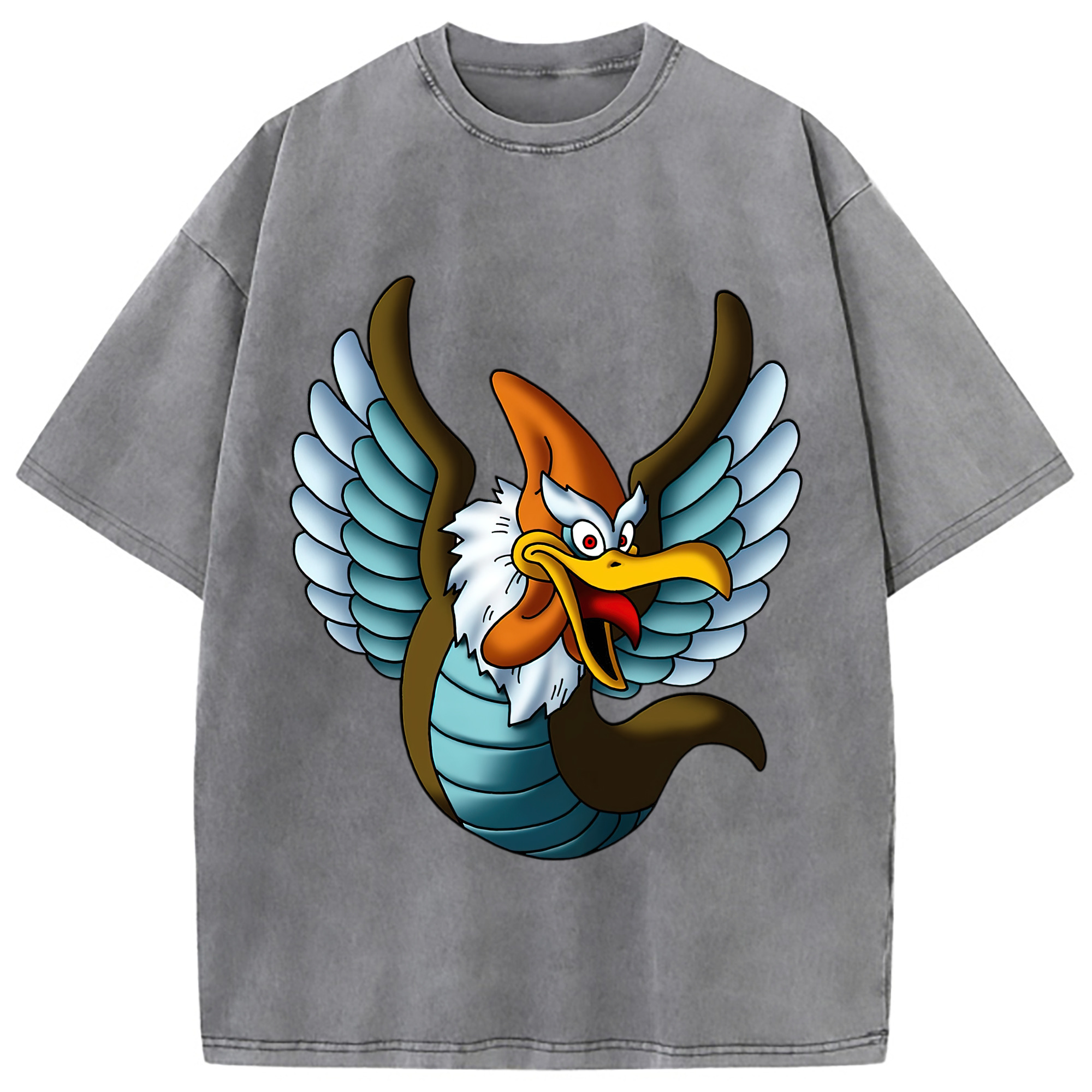 （画像用） ドラゴンクエスト Doragon Kuesuto Dragon Quest 綿100% ヴィンテージ風 半袖Tシャツ（フロントプリント）