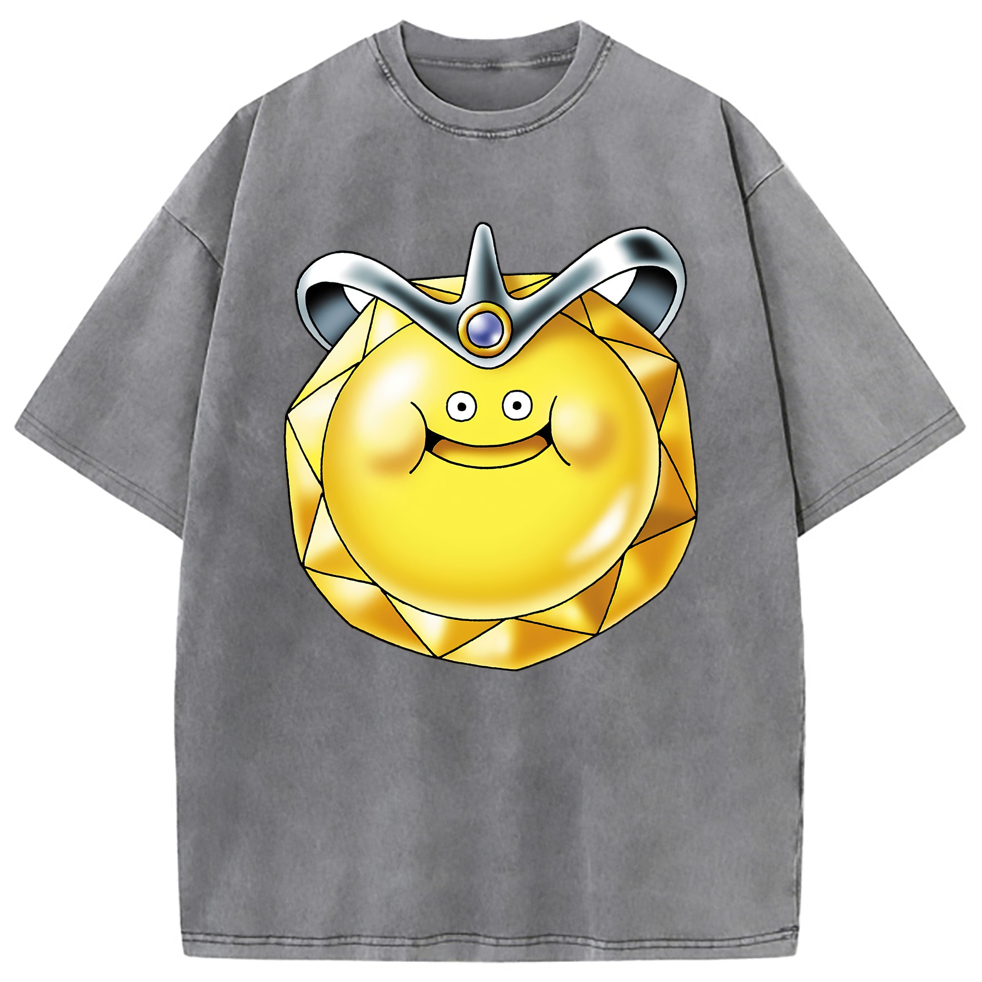 （画像用） ドラゴンクエスト Doragon Kuesuto Dragon Quest 綿100% ヴィンテージ風 半袖Tシャツ（フロントプリント）