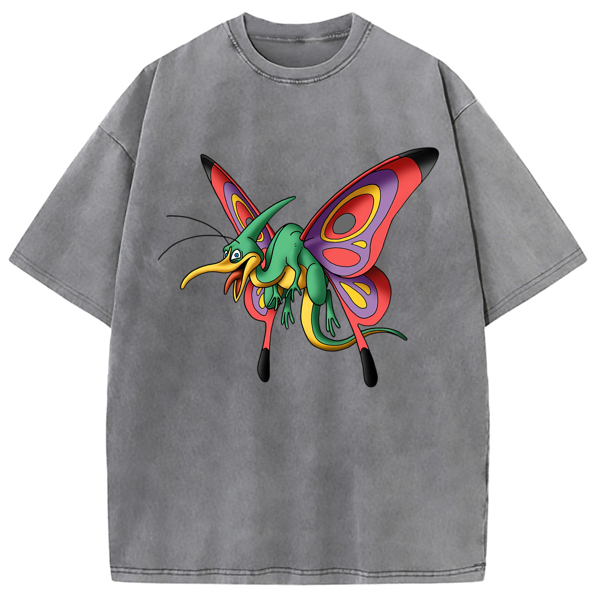 （画像用） ドラゴンクエスト Doragon Kuesuto Dragon Quest 綿100% ヴィンテージ風 半袖Tシャツ（フロントプリント）