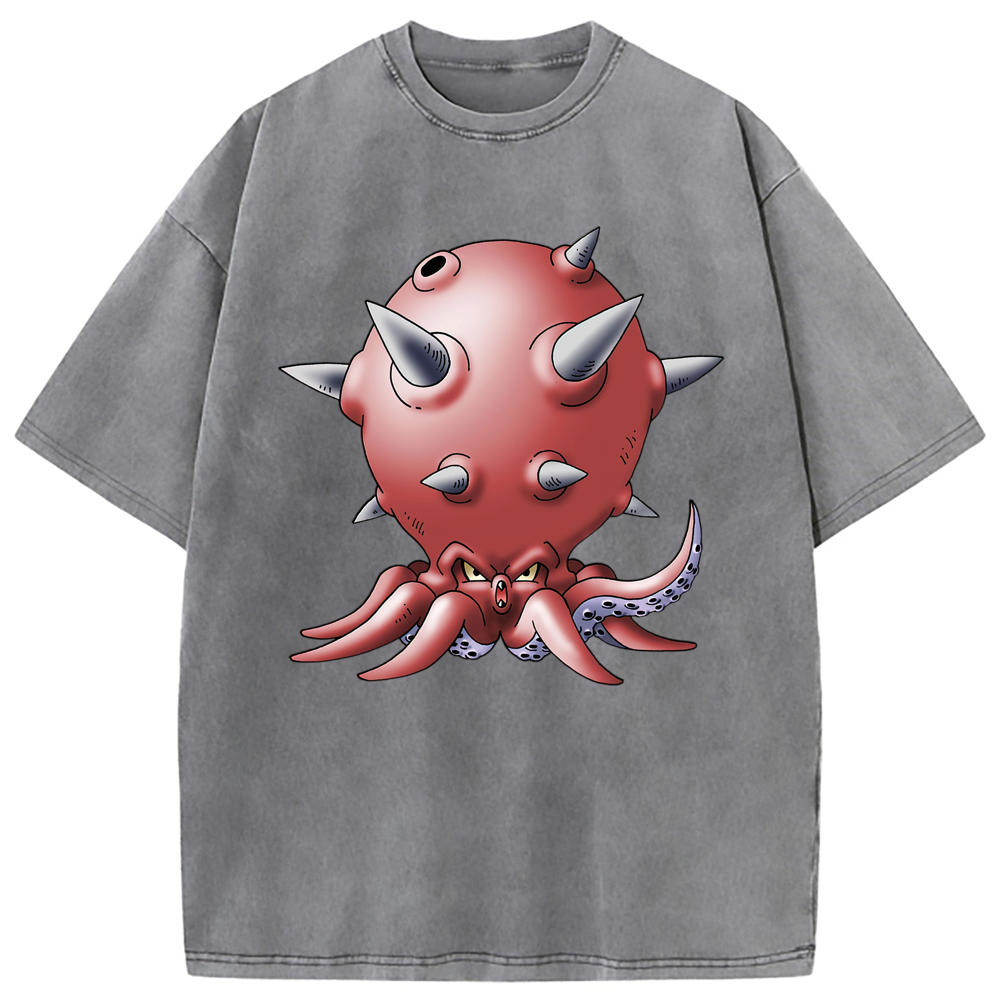 （画像用） ドラゴンクエスト Doragon Kuesuto Dragon Quest 綿100% ヴィンテージ風 半袖Tシャツ（フロントプリント）