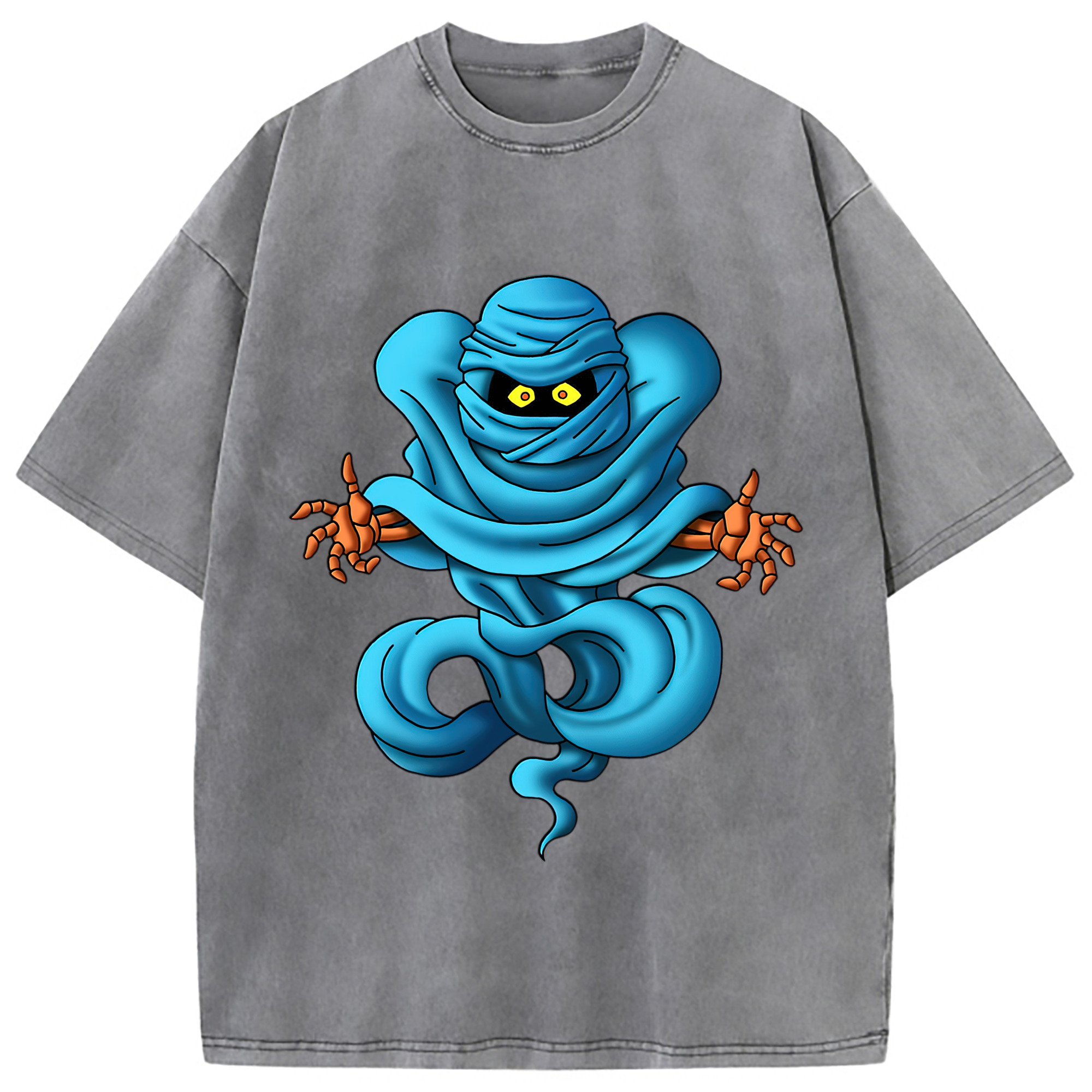 （画像用） ドラゴンクエスト Doragon Kuesuto Dragon Quest 綿100% ヴィンテージ風 半袖Tシャツ（フロントプリント）