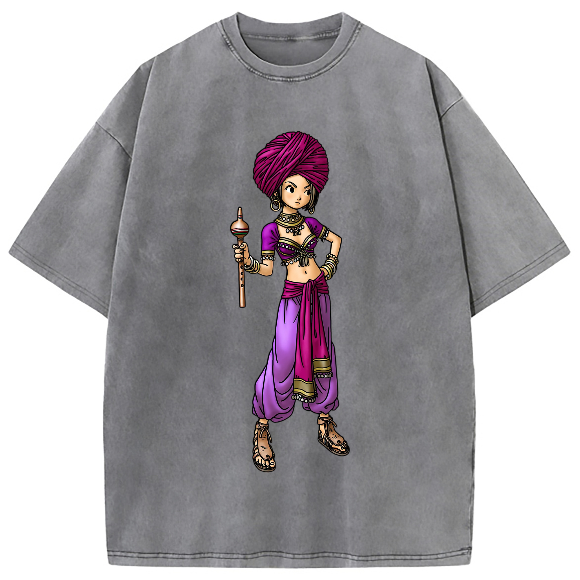 （画像用） ドラゴンクエスト Doragon Kuesuto Dragon Quest 綿100% ヴィンテージ風 半袖Tシャツ（フロントプリント）