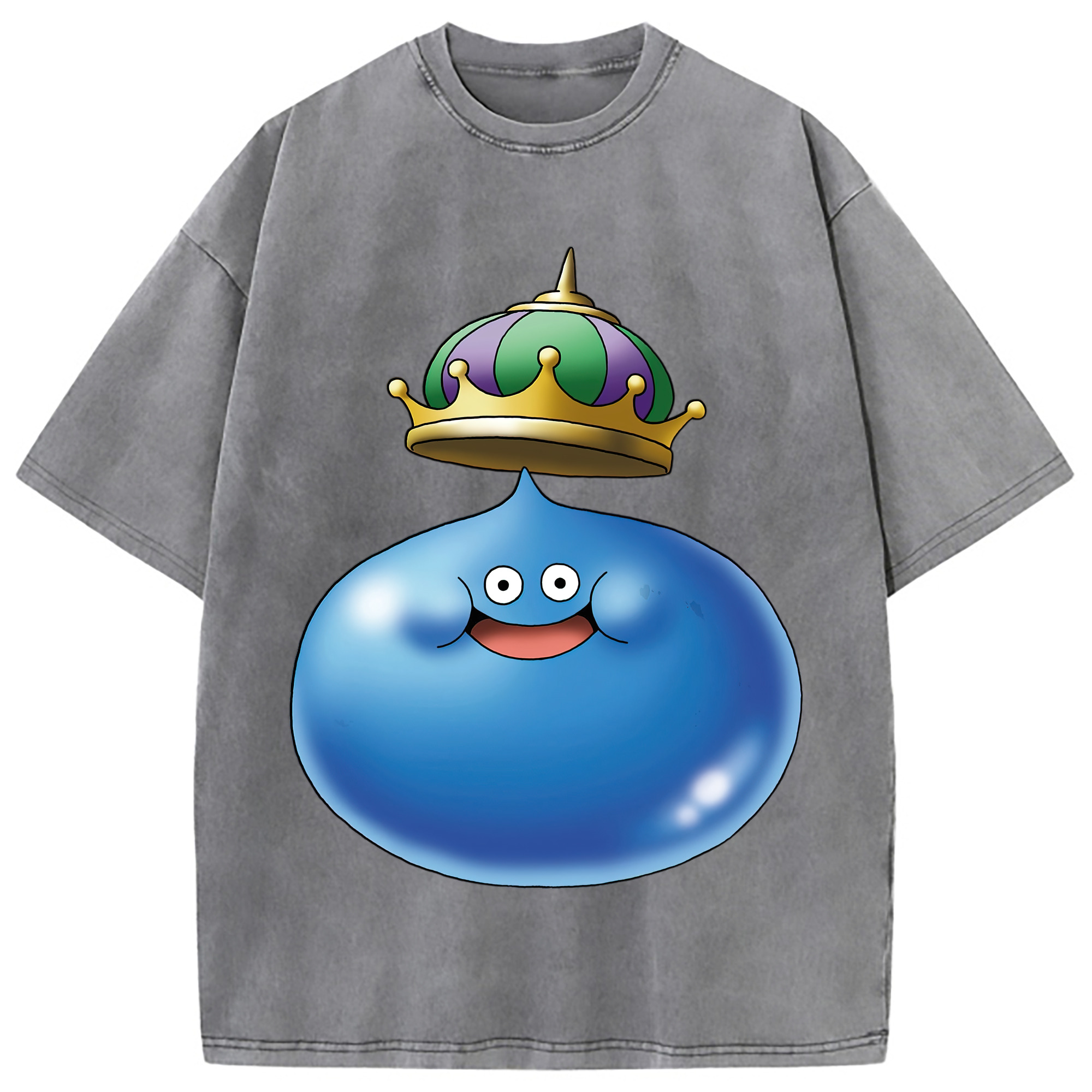 （画像用） ドラゴンクエスト Doragon Kuesuto Dragon Quest 綿100% ヴィンテージ風 半袖Tシャツ（フロントプリント）