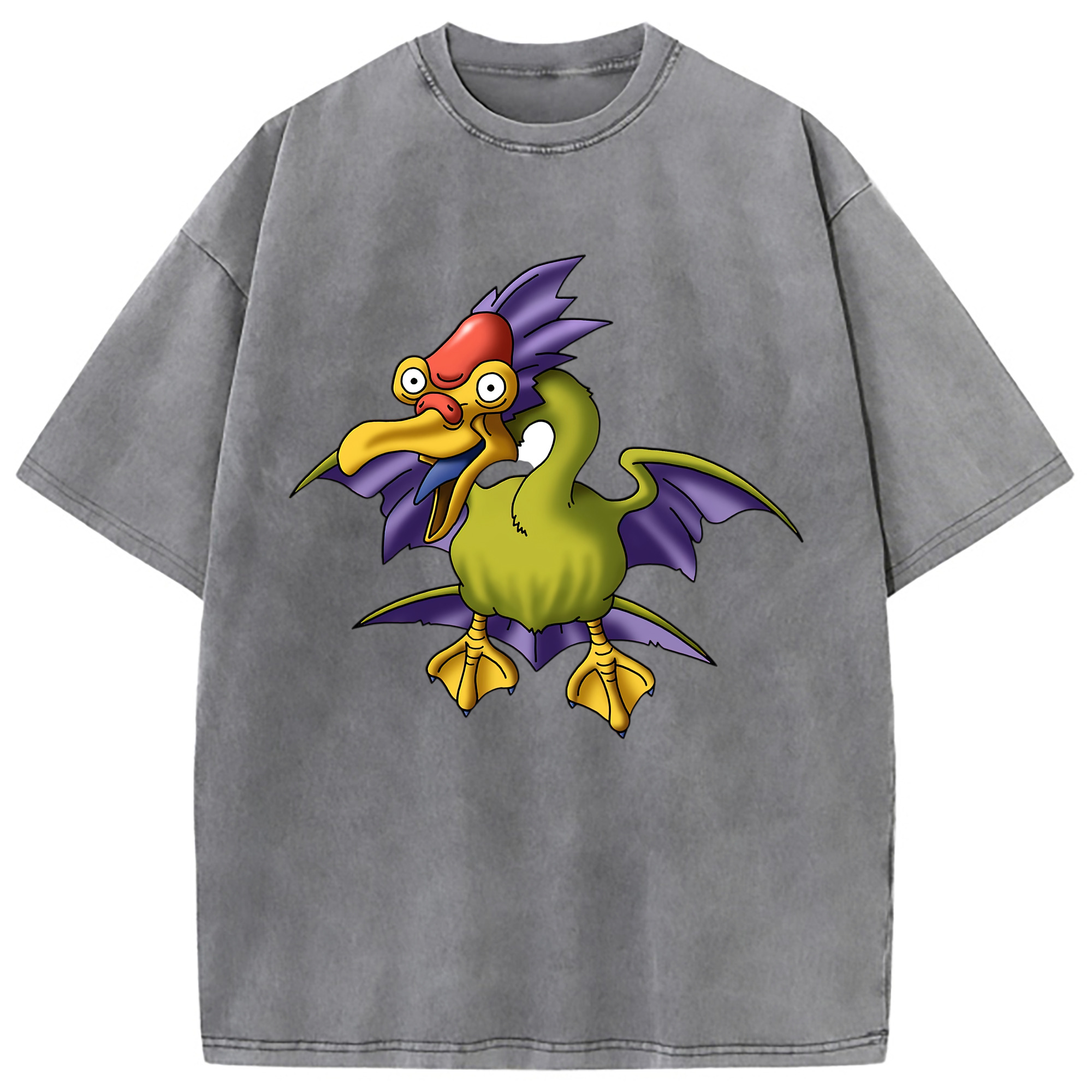 （画像用） ドラゴンクエスト Doragon Kuesuto Dragon Quest 綿100% ヴィンテージ風 半袖Tシャツ（フロントプリント）