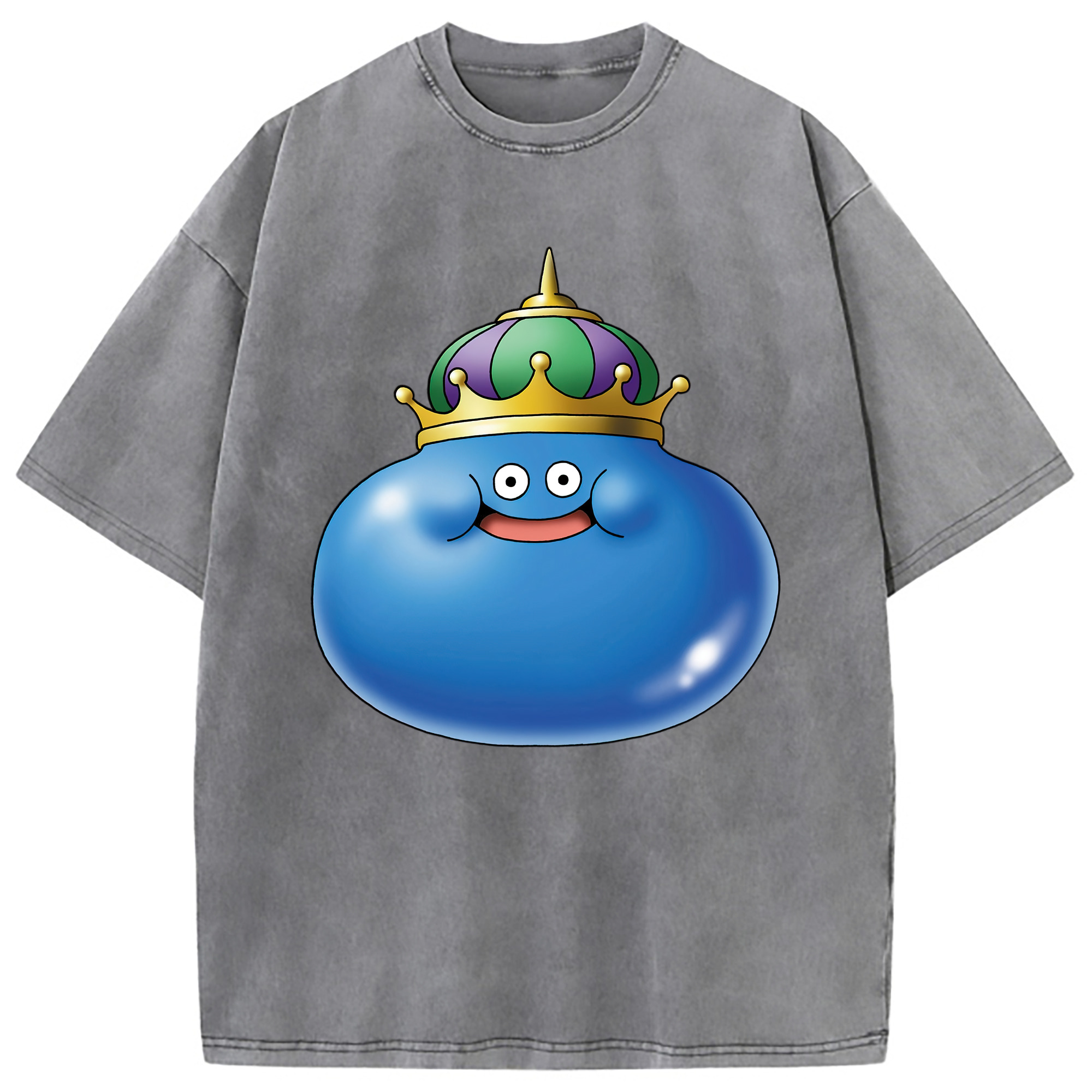 （画像用） ドラゴンクエスト Doragon Kuesuto Dragon Quest 綿100% ヴィンテージ風 半袖Tシャツ（フロントプリント）