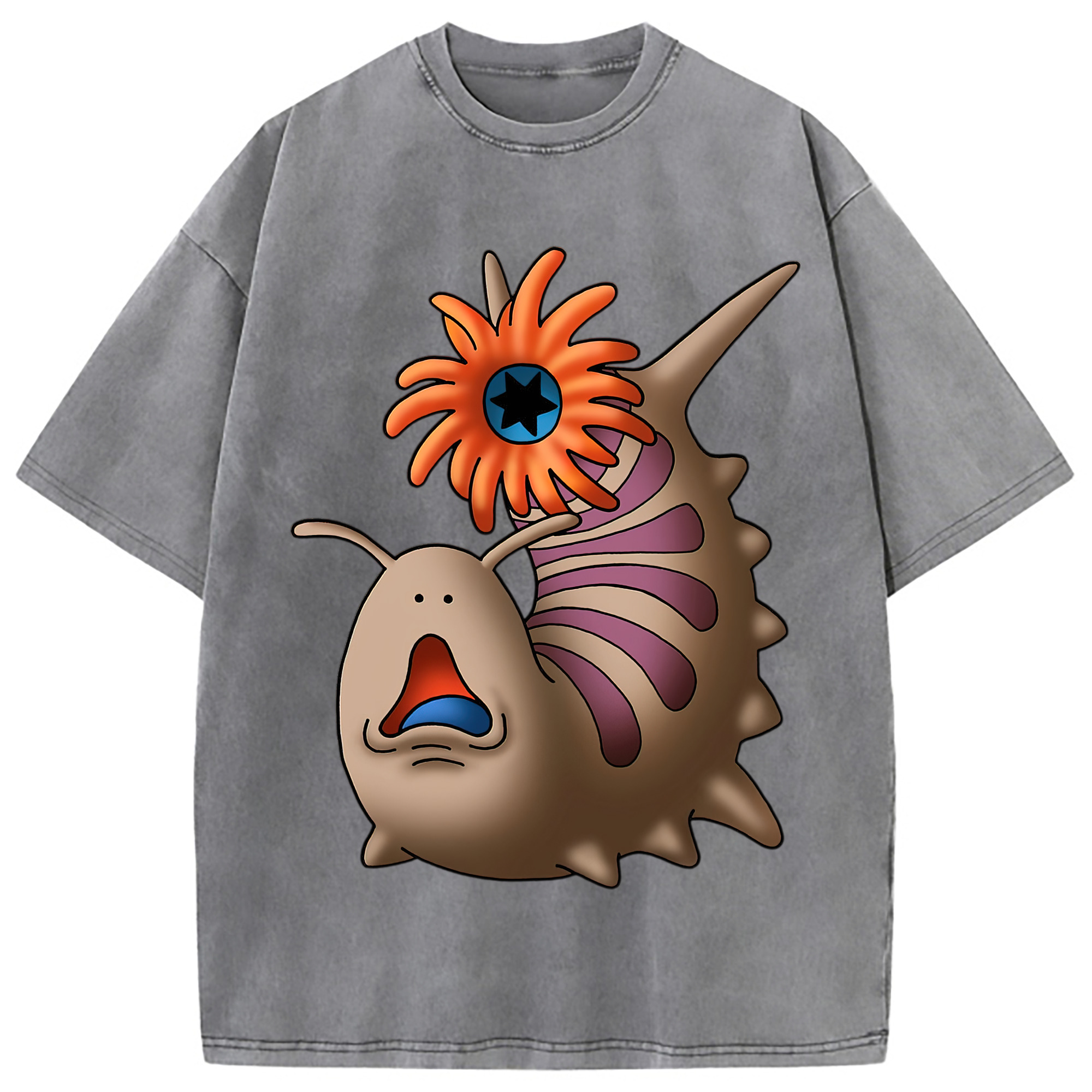 （画像用） ドラゴンクエスト Doragon Kuesuto Dragon Quest 綿100% ヴィンテージ風 半袖Tシャツ（フロントプリント）