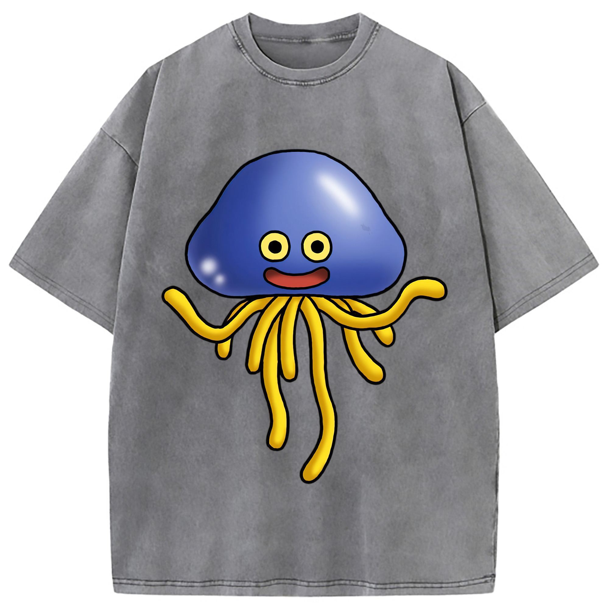 （画像用） ドラゴンクエスト Doragon Kuesuto Dragon Quest 綿100% ヴィンテージ風 半袖Tシャツ（フロントプリント）