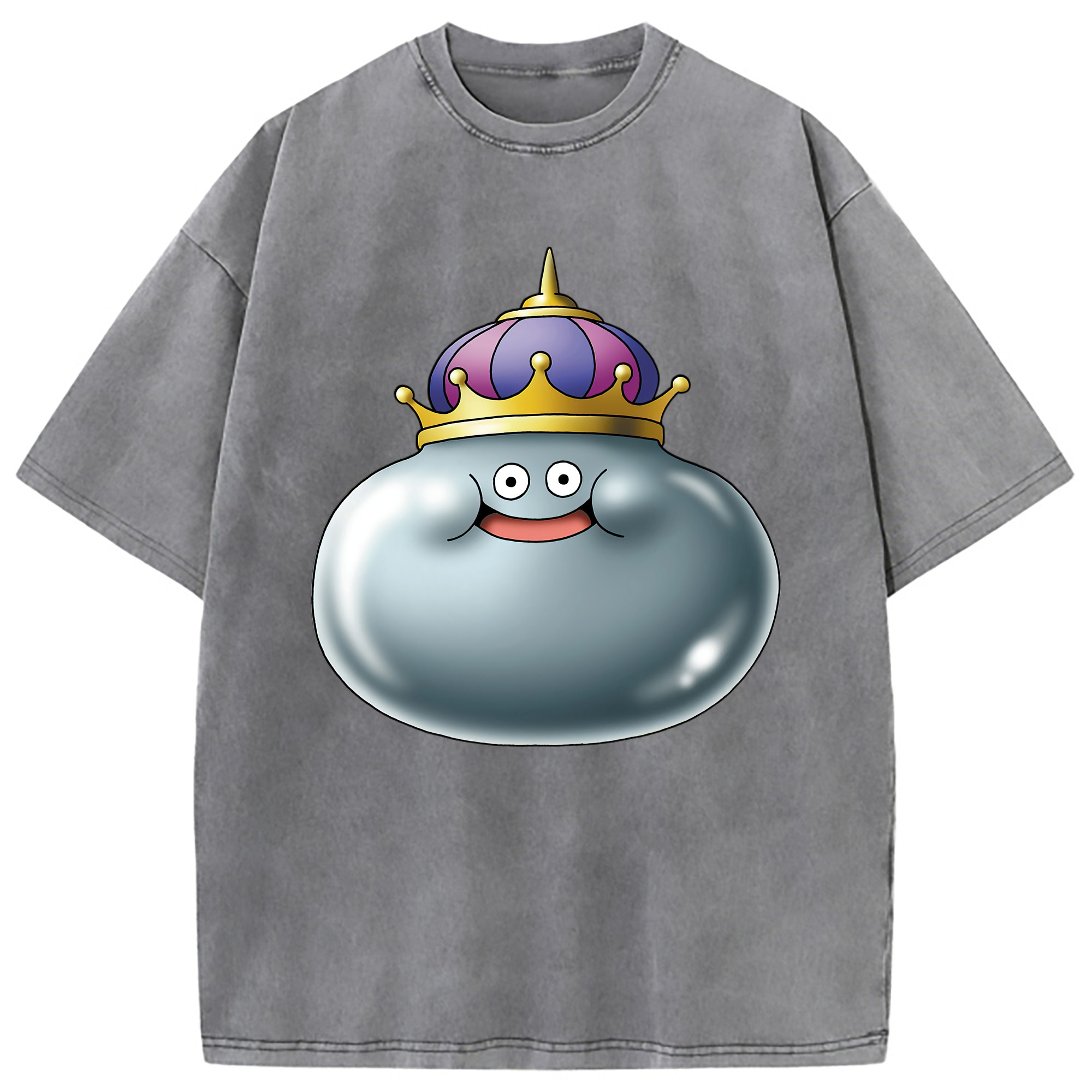 （画像用） ドラゴンクエスト Doragon Kuesuto Dragon Quest 綿100% ヴィンテージ風 半袖Tシャツ（フロントプリント）