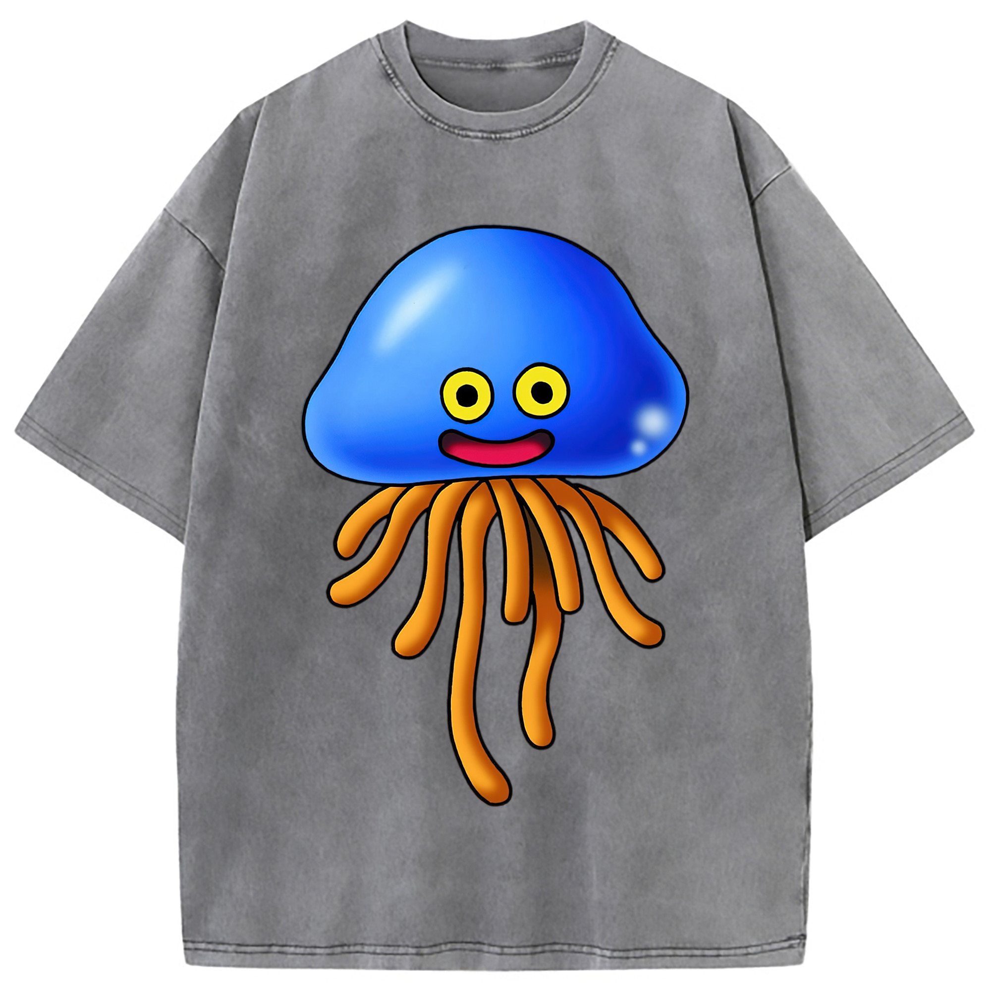 （画像用） ドラゴンクエスト Doragon Kuesuto Dragon Quest 綿100% ヴィンテージ風 半袖Tシャツ（フロントプリント）