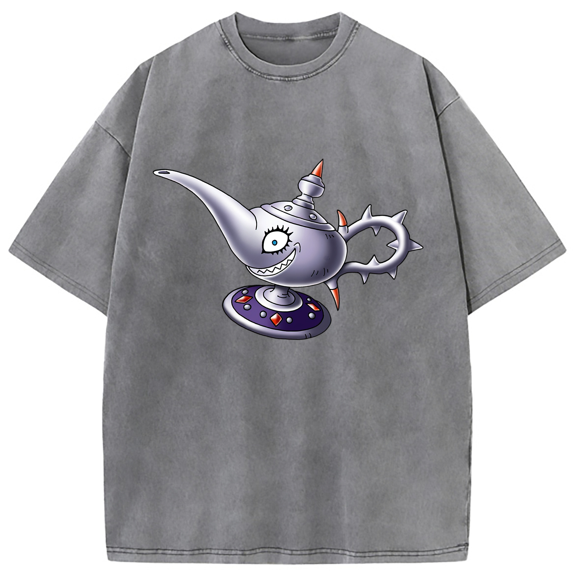 （画像用） ドラゴンクエスト Doragon Kuesuto Dragon Quest 綿100% ヴィンテージ風 半袖Tシャツ（フロントプリント）
