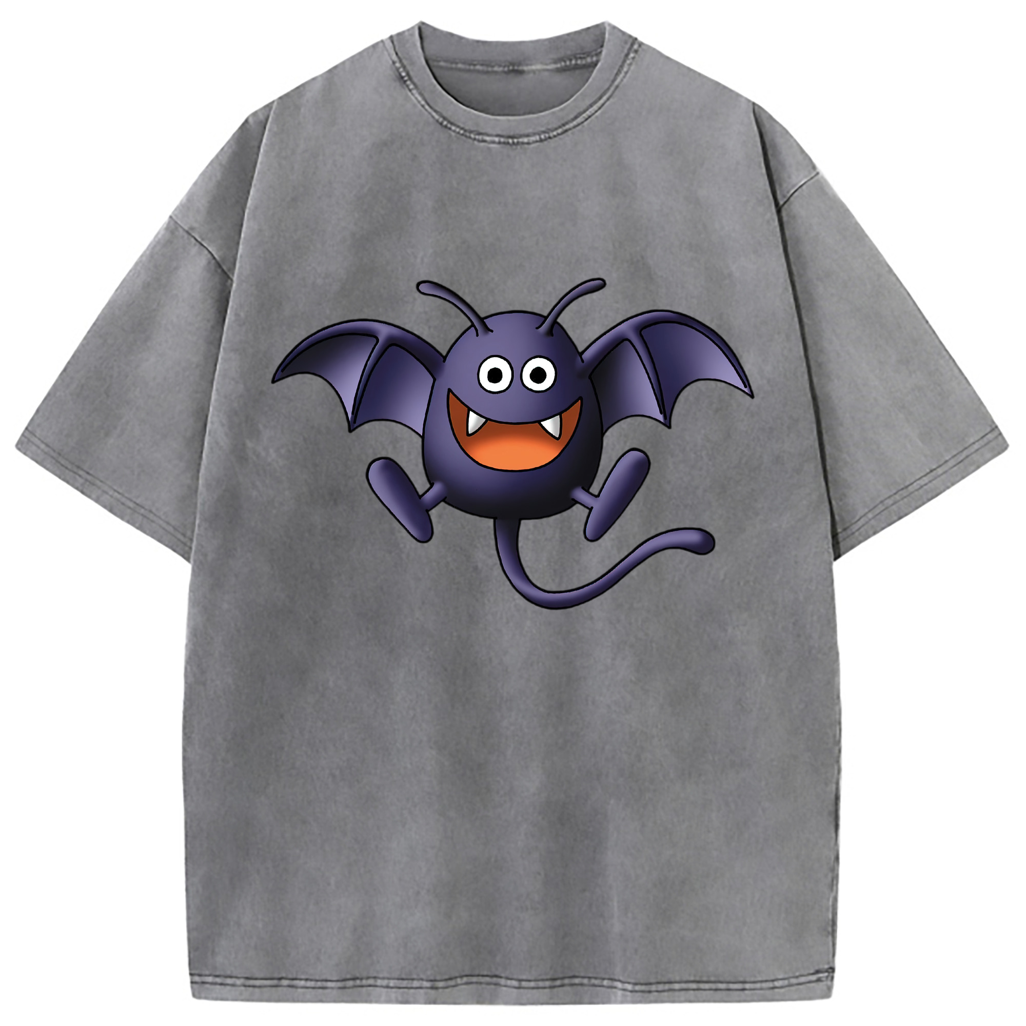 （画像用） ドラゴンクエスト Doragon Kuesuto Dragon Quest 綿100% ヴィンテージ風 半袖Tシャツ（フロントプリント）