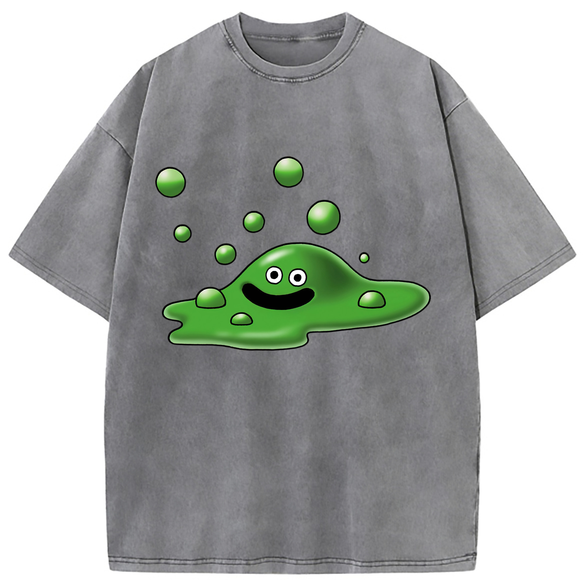 （画像用） ドラゴンクエスト Doragon Kuesuto Dragon Quest 綿100% ヴィンテージ風 半袖Tシャツ（フロントプリント）