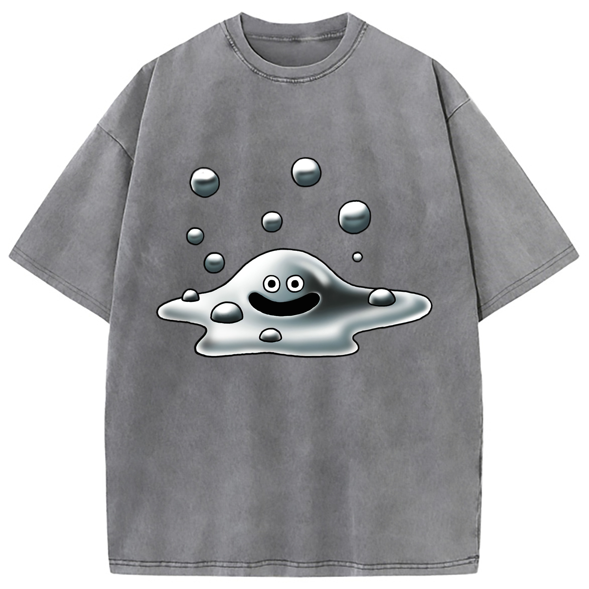 （画像用） ドラゴンクエスト Doragon Kuesuto Dragon Quest 綿100% ヴィンテージ風 半袖Tシャツ（フロントプリント）