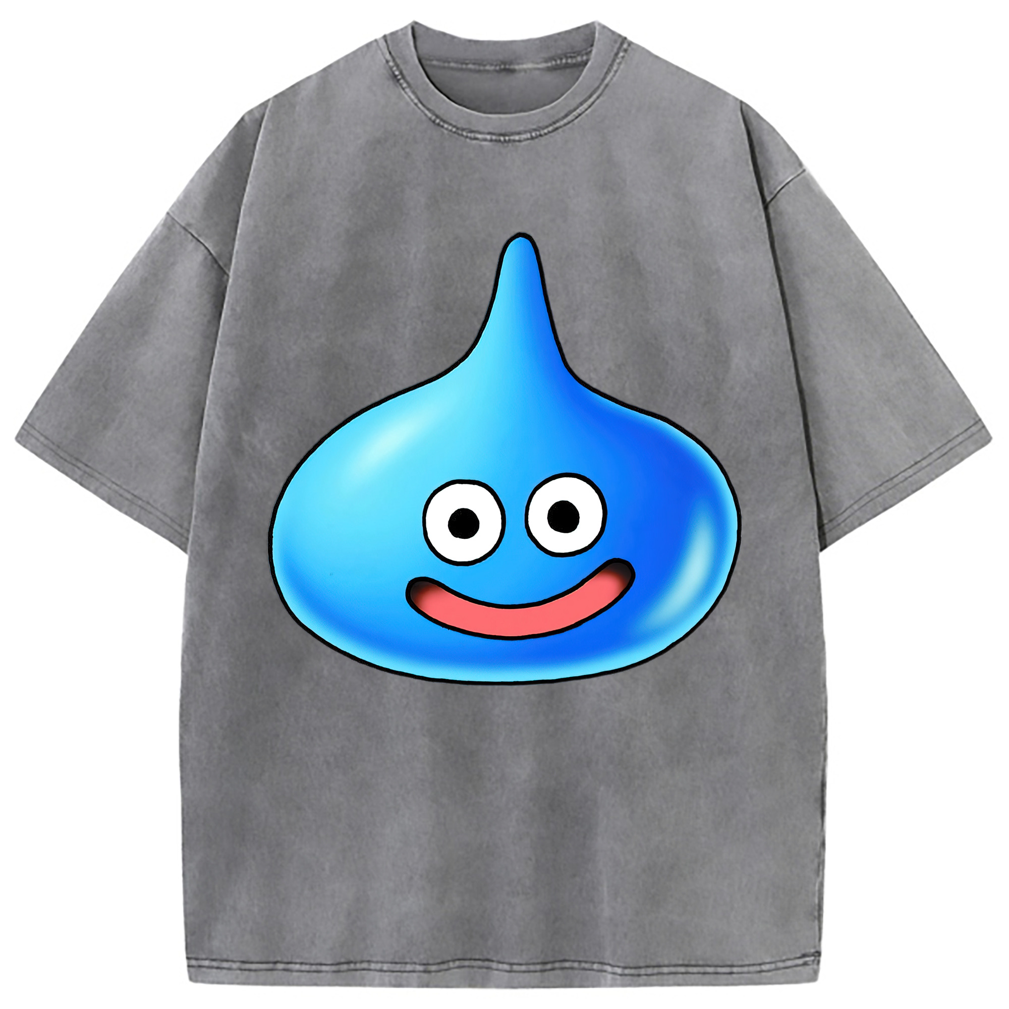 （画像用） ドラゴンクエスト Doragon Kuesuto Dragon Quest 綿100% ヴィンテージ風 半袖Tシャツ（フロントプリント）