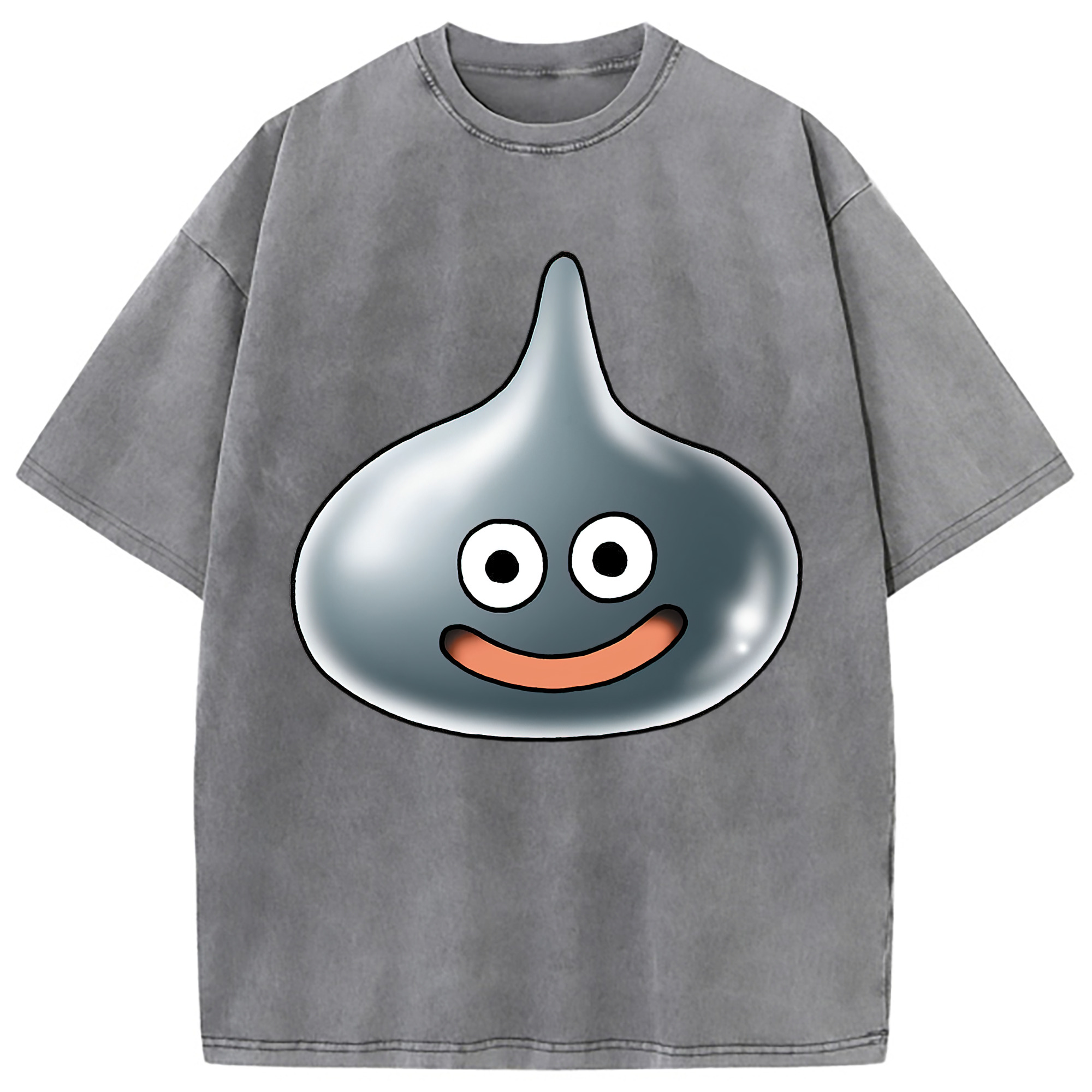 （画像用） ドラゴンクエスト Doragon Kuesuto Dragon Quest 綿100% ヴィンテージ風 半袖Tシャツ（フロントプリント）