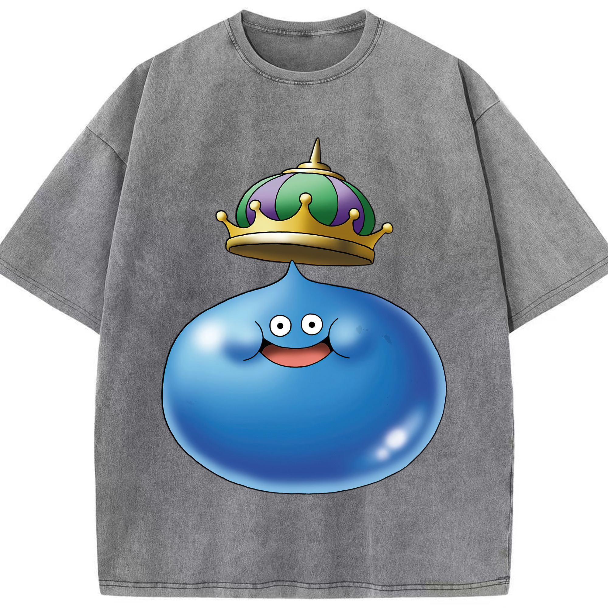 （画像用） ドラゴンクエスト Doragon Kuesuto Dragon Quest 綿100% ヴィンテージ風 半袖Tシャツ（フロントプリント）