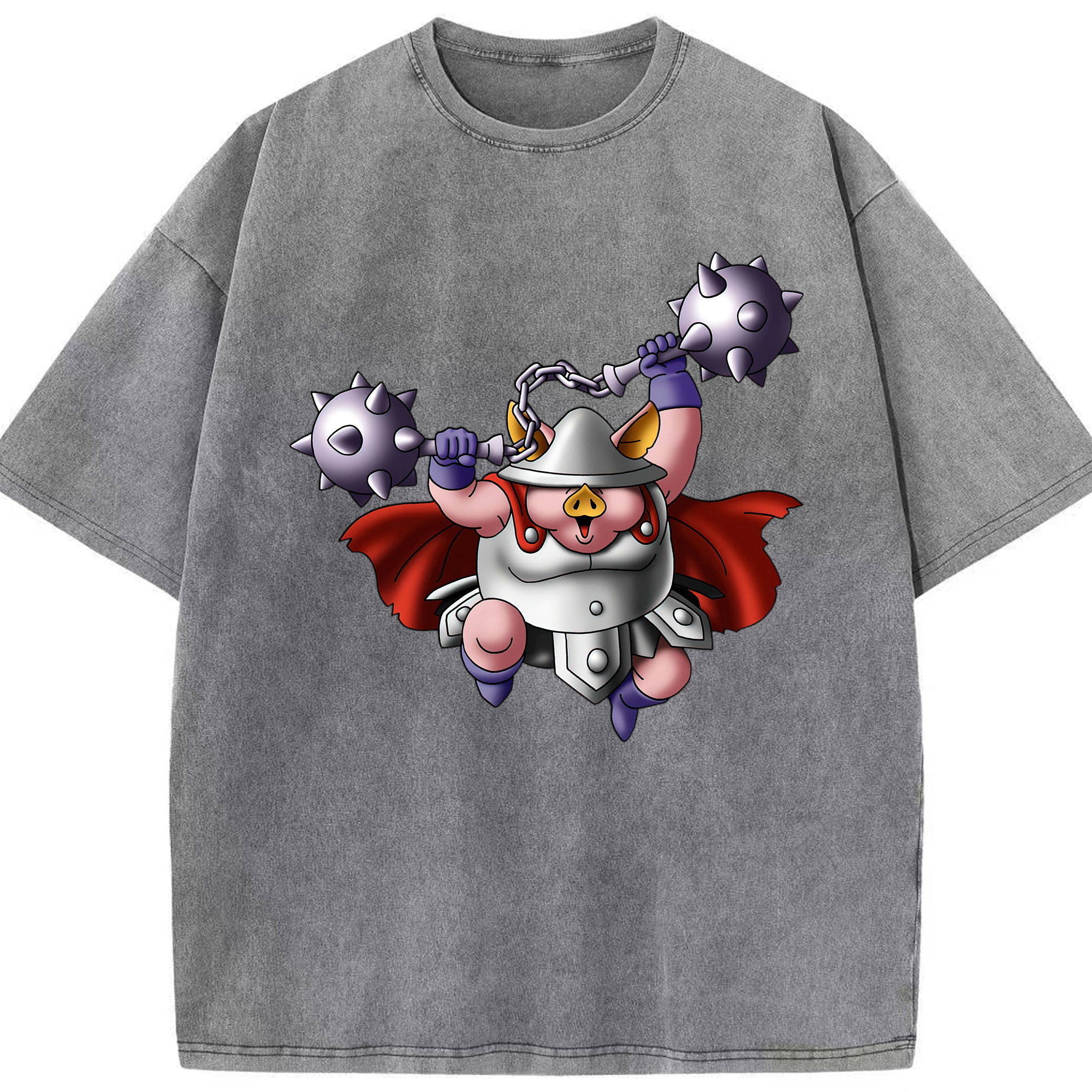 （画像用） ドラゴンクエスト Doragon Kuesuto Dragon Quest 綿100% ヴィンテージ風 半袖Tシャツ（フロントプリント）