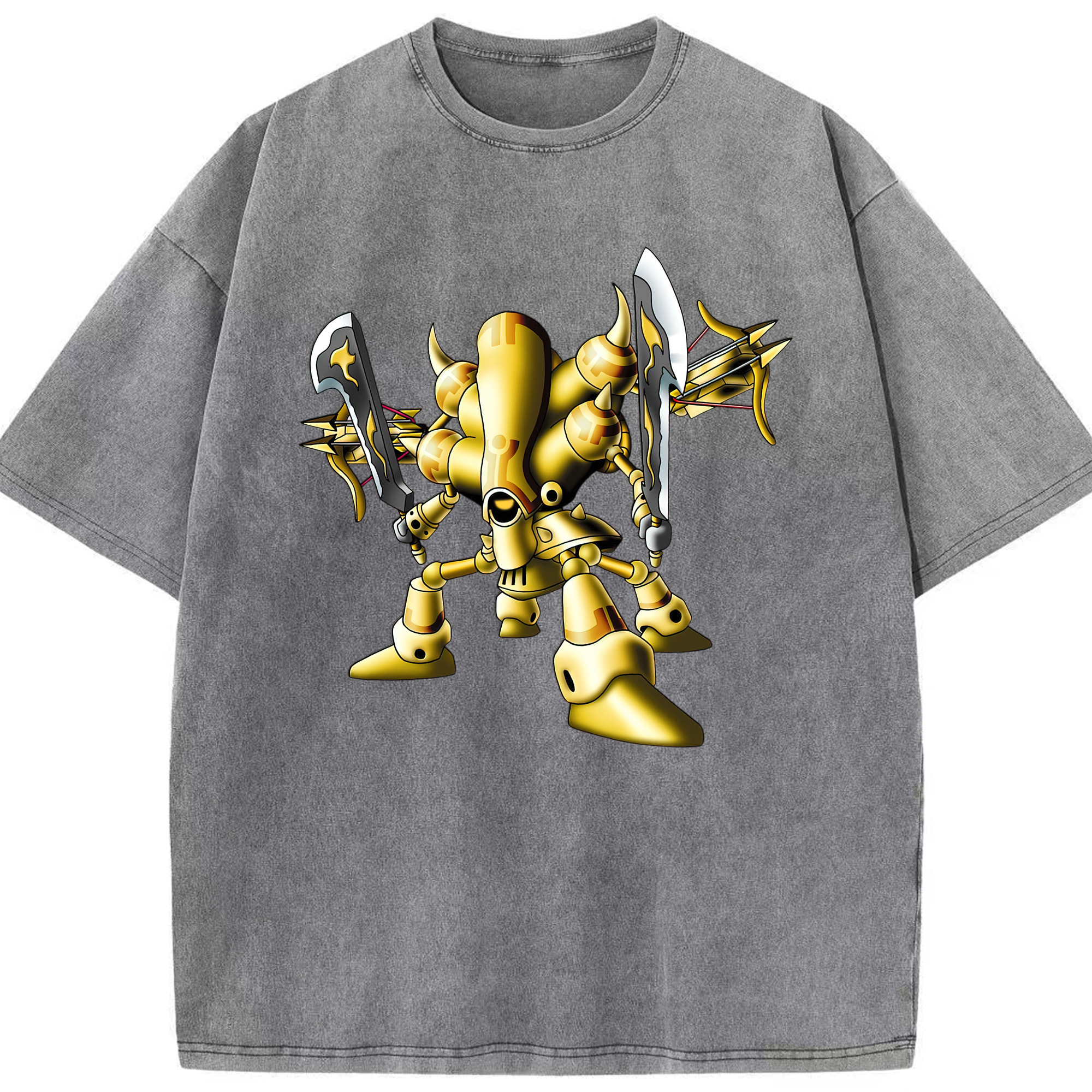 （画像用） ドラゴンクエスト Doragon Kuesuto Dragon Quest 綿100% ヴィンテージ風 半袖Tシャツ（フロントプリント）