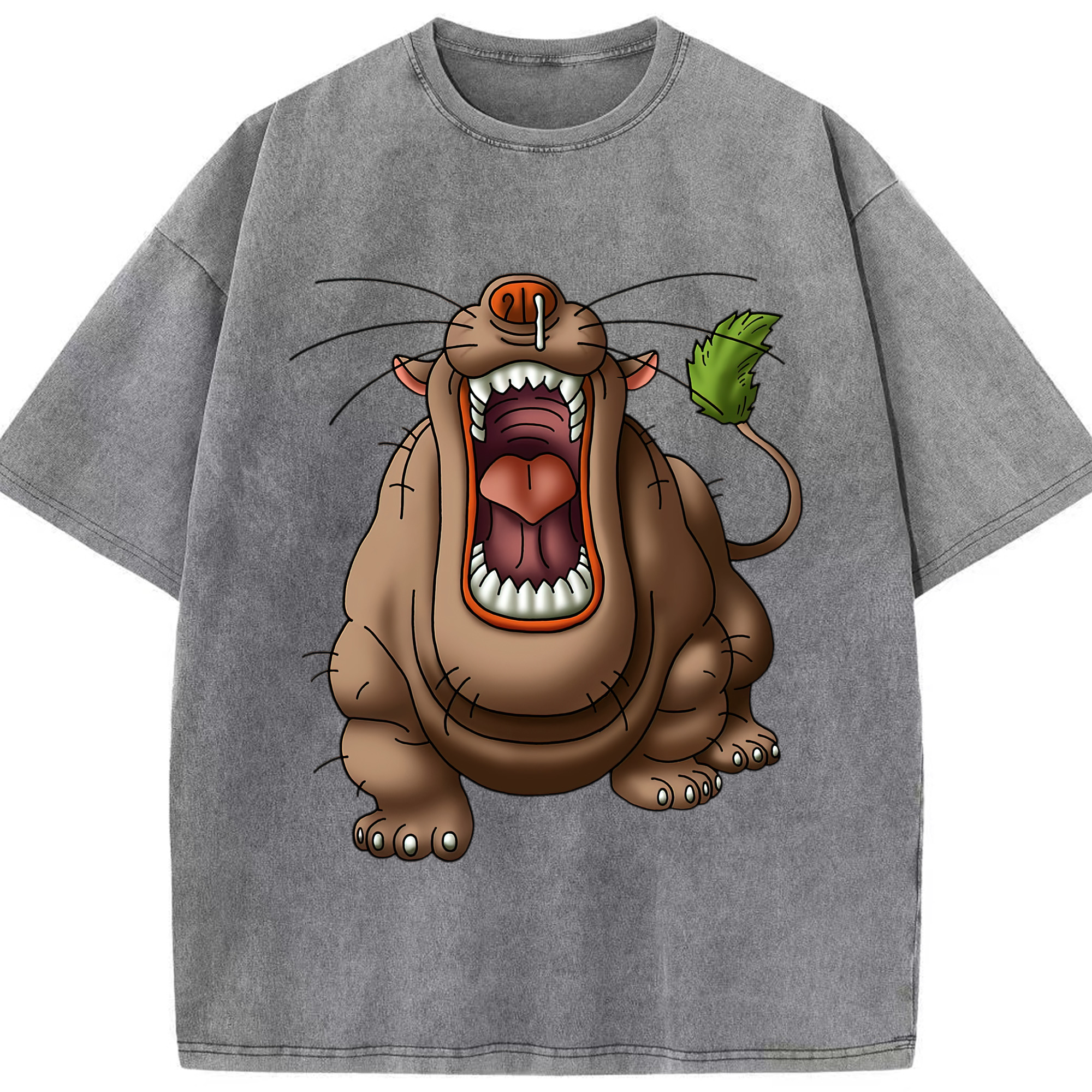 （画像用） ドラゴンクエスト Doragon Kuesuto Dragon Quest 綿100% ヴィンテージ風 半袖Tシャツ（フロントプリント）