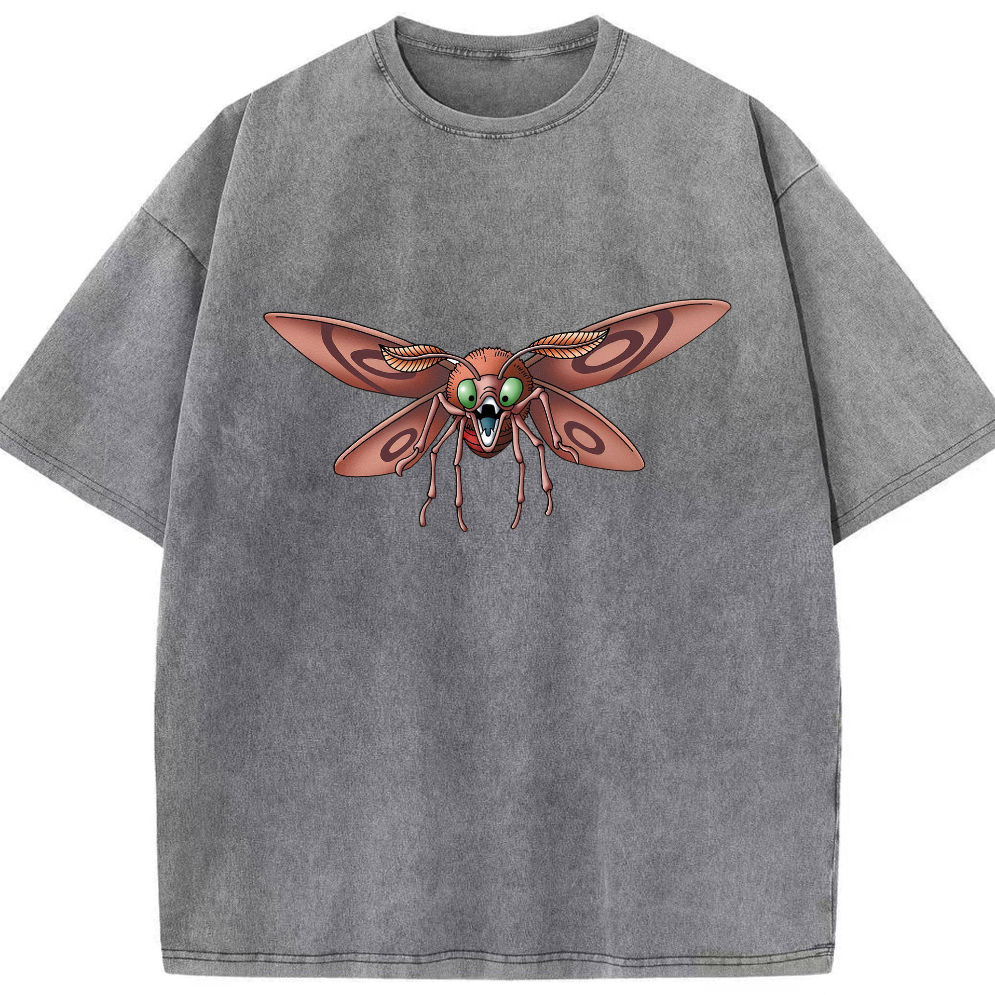 （画像用） ドラゴンクエスト Doragon Kuesuto Dragon Quest 綿100% ヴィンテージ風 半袖Tシャツ（フロントプリント）